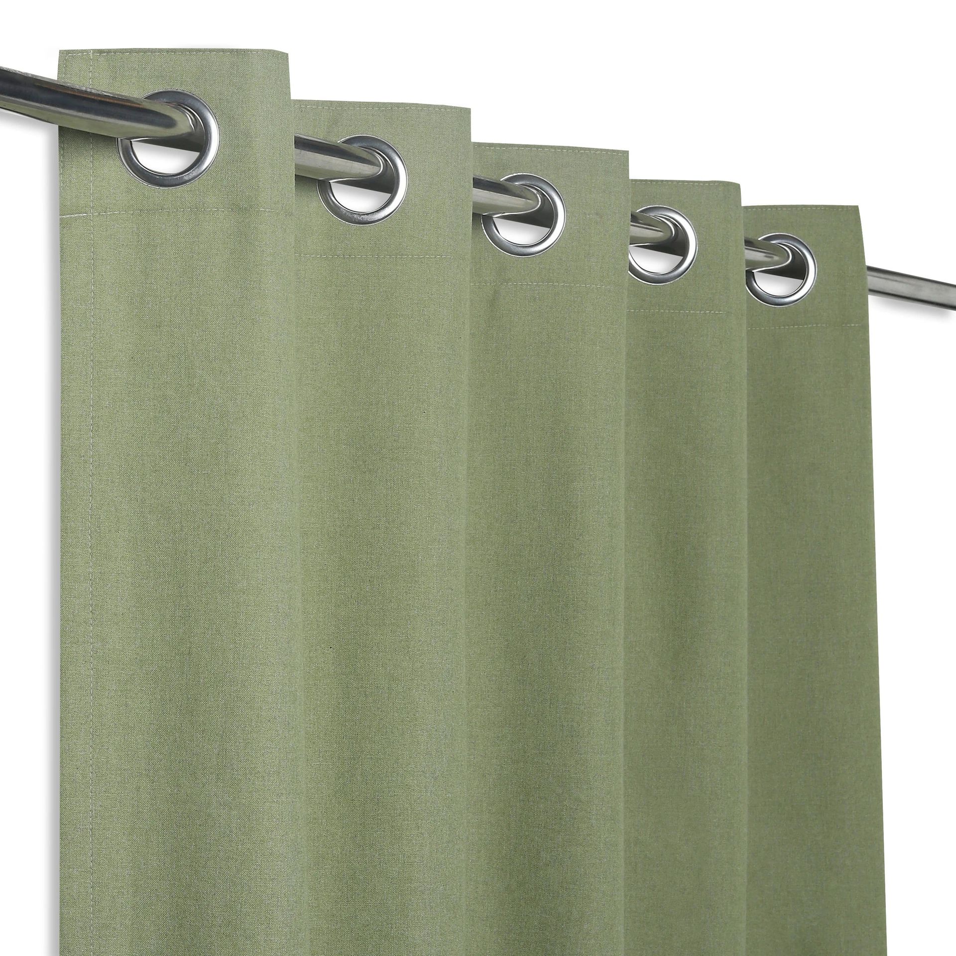 Solid Dyed 100% Cotton Soft Moss Set of 2 Door Curtains | Pelushe