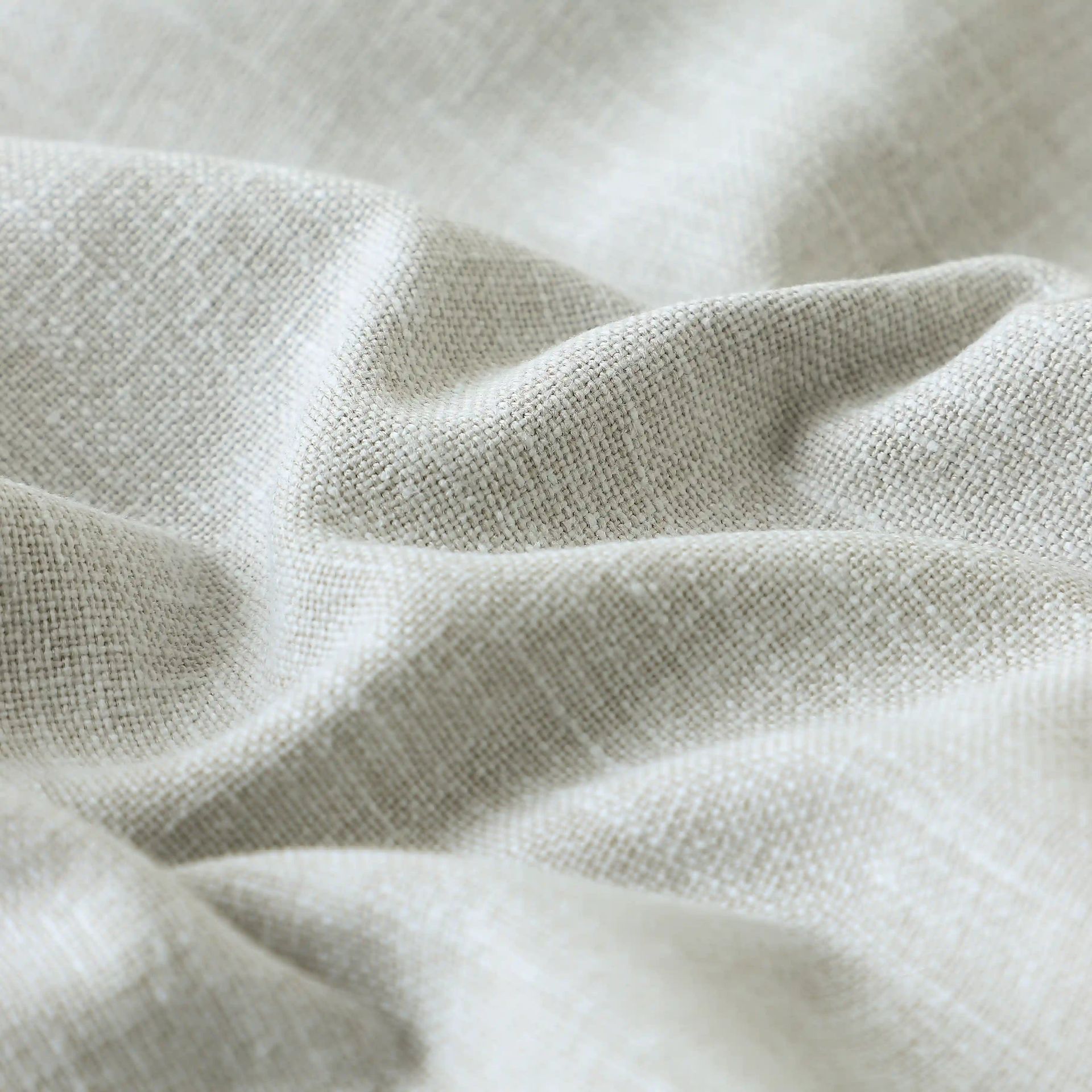 Solid Dyed Polyester Cotton blend Stone Relic Set of 2 Window Curtains | Paleto