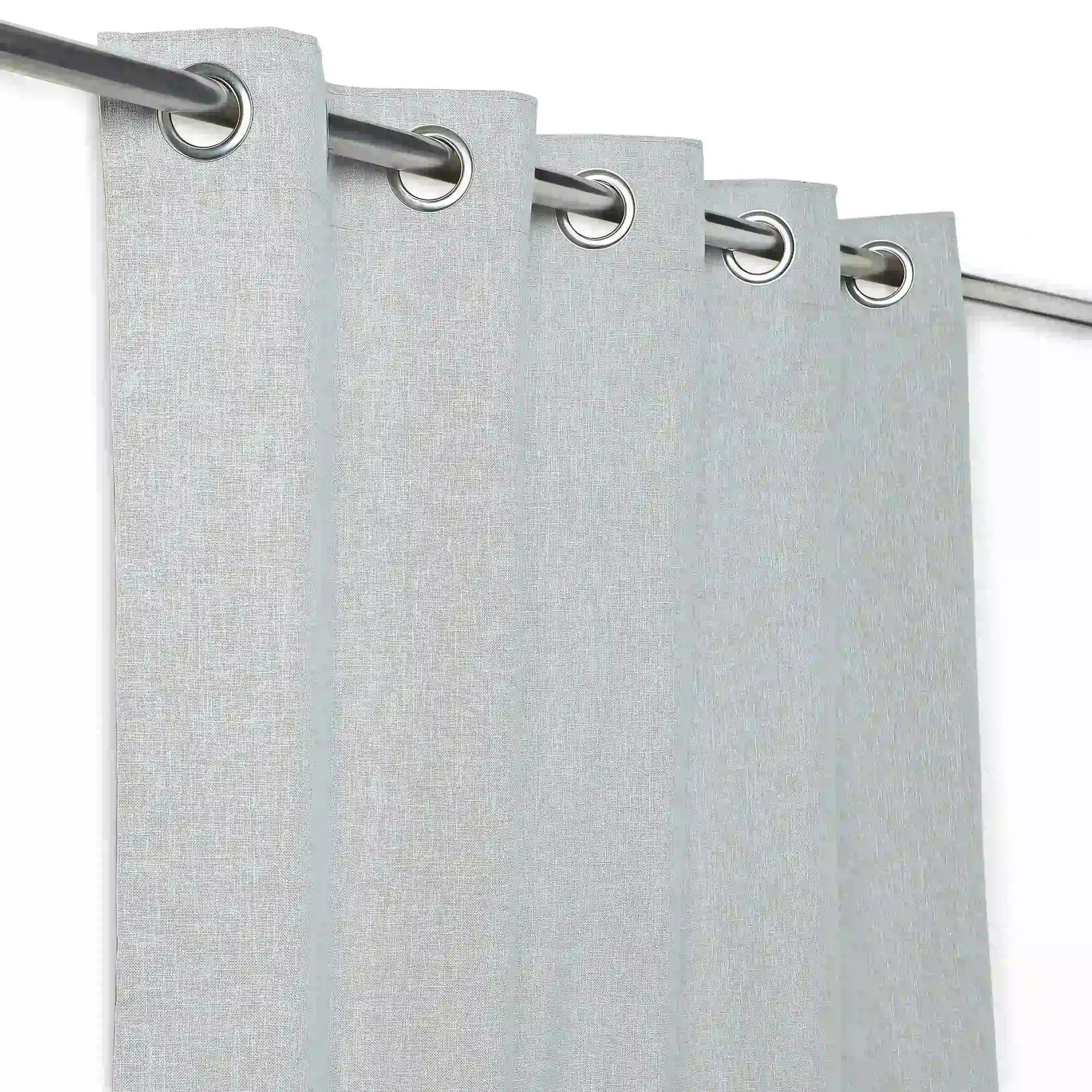 Solid Dyed Polyester Cotton blend Stone Relic Set of 2 Door Curtains | Paleto