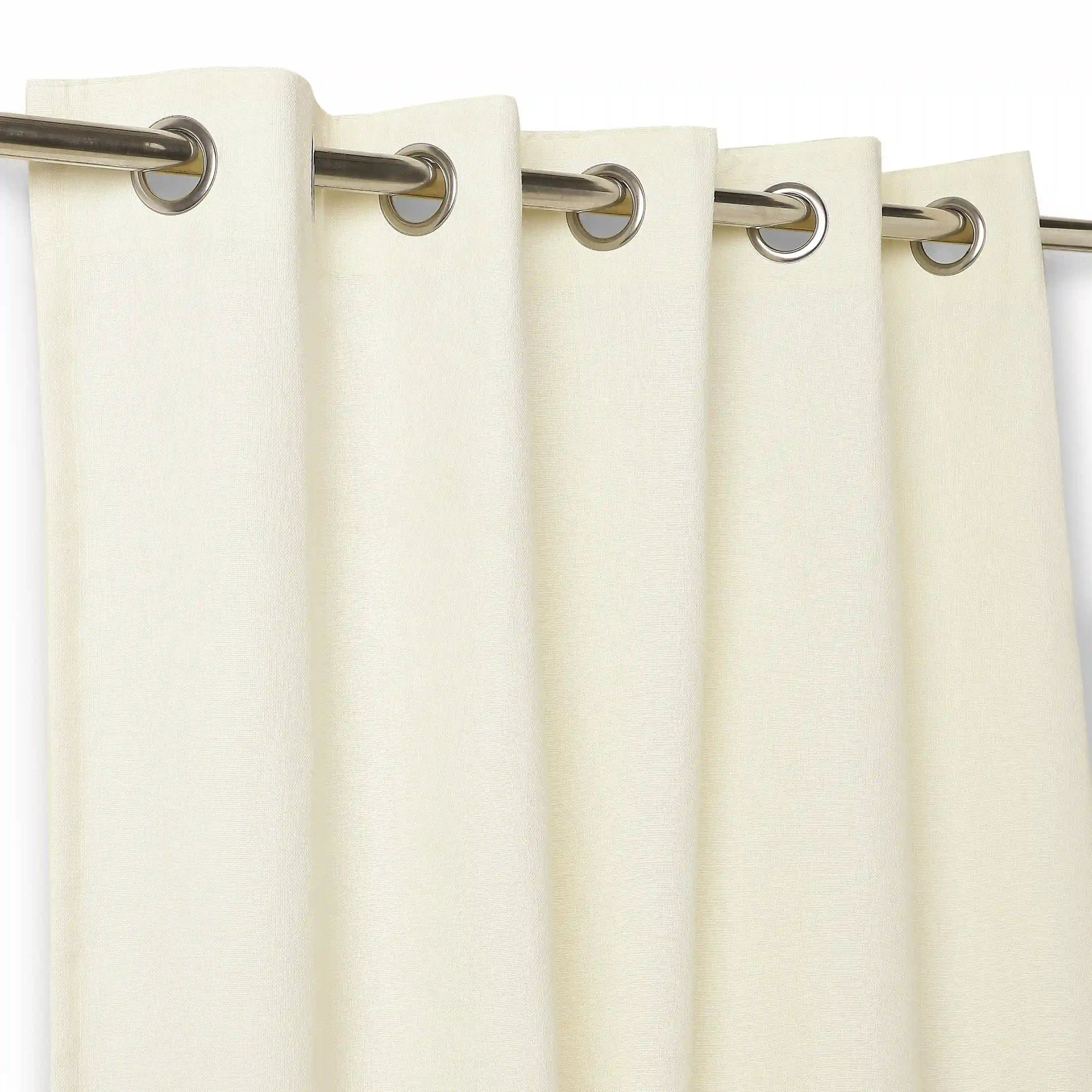 Solid Dyed Polyester Cotton blend Pale Whisper Set of 2 Window Curtains | Paleto