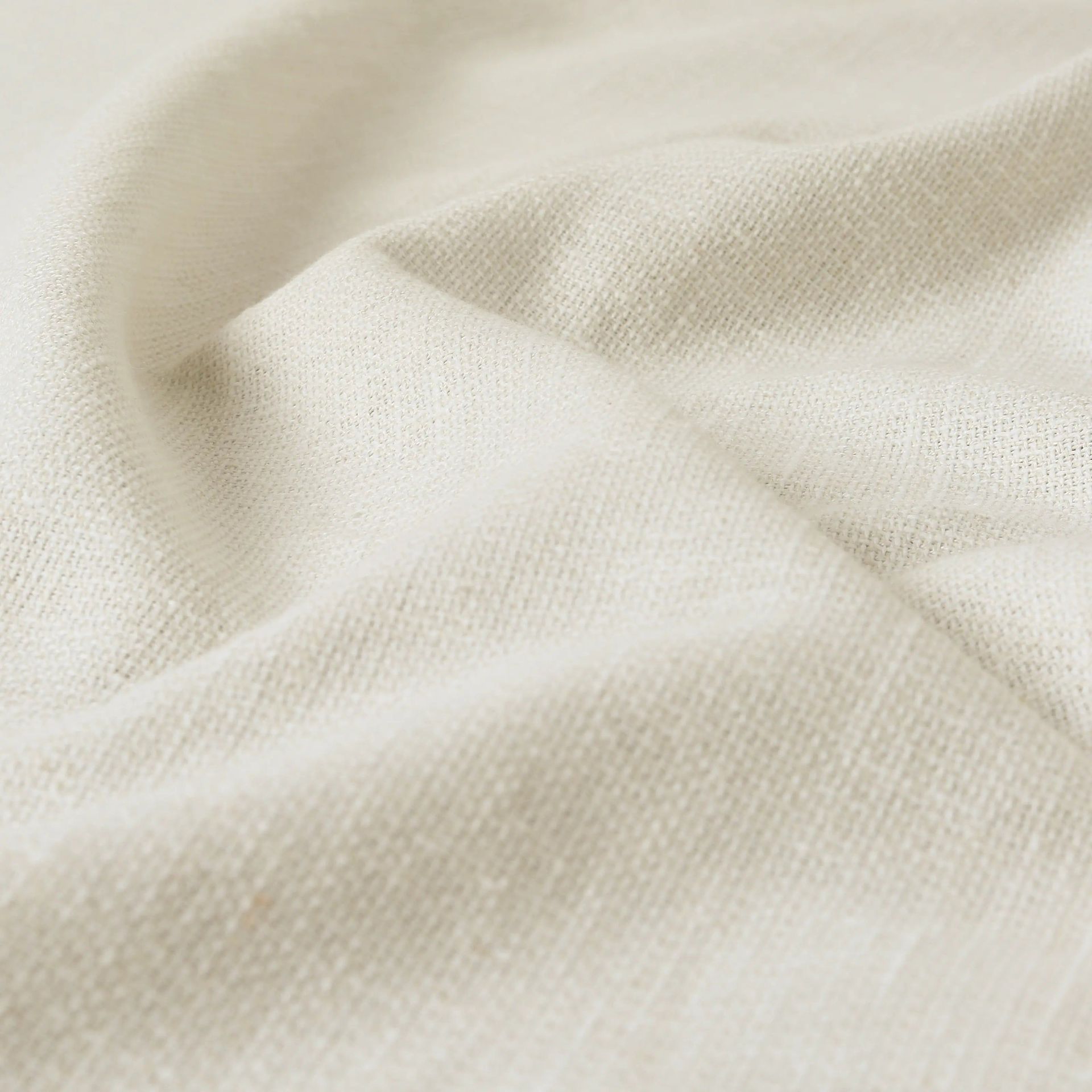 Solid Dyed Polyester Cotton blend Snow Set of 2 Window Curtains | Paleto