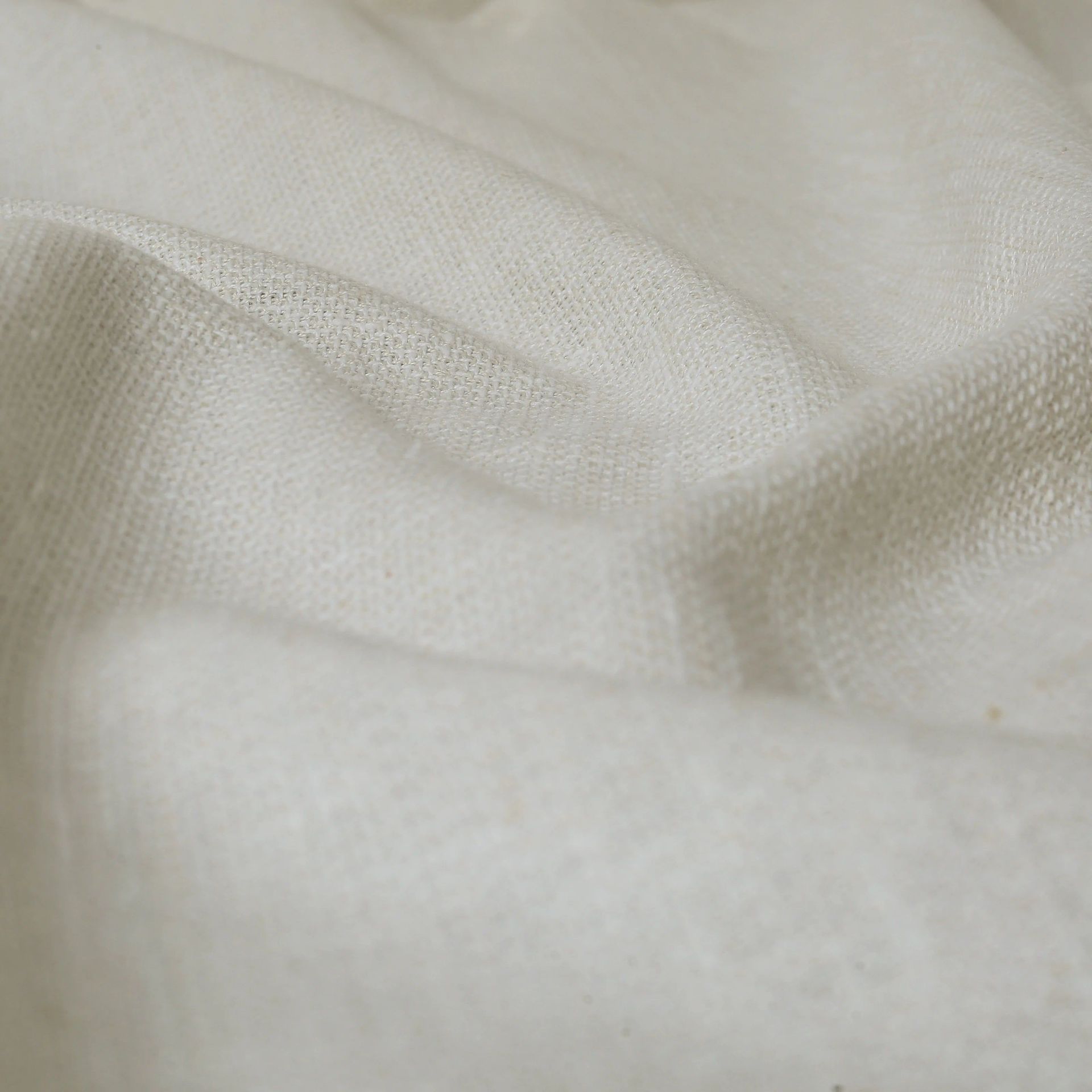 Solid Dyed Polyester Cotton blend Snow Set of 2 Door Curtains | Paleto