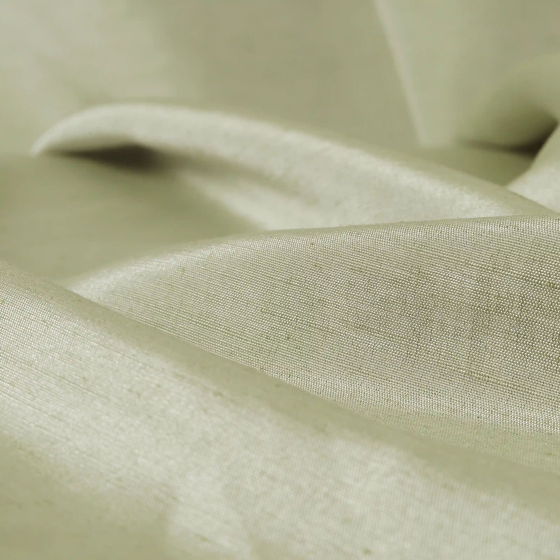 Solid Dyed Linen Cotton Polyester blend Green Tea Set of 2 Door Curtains | Paleto
