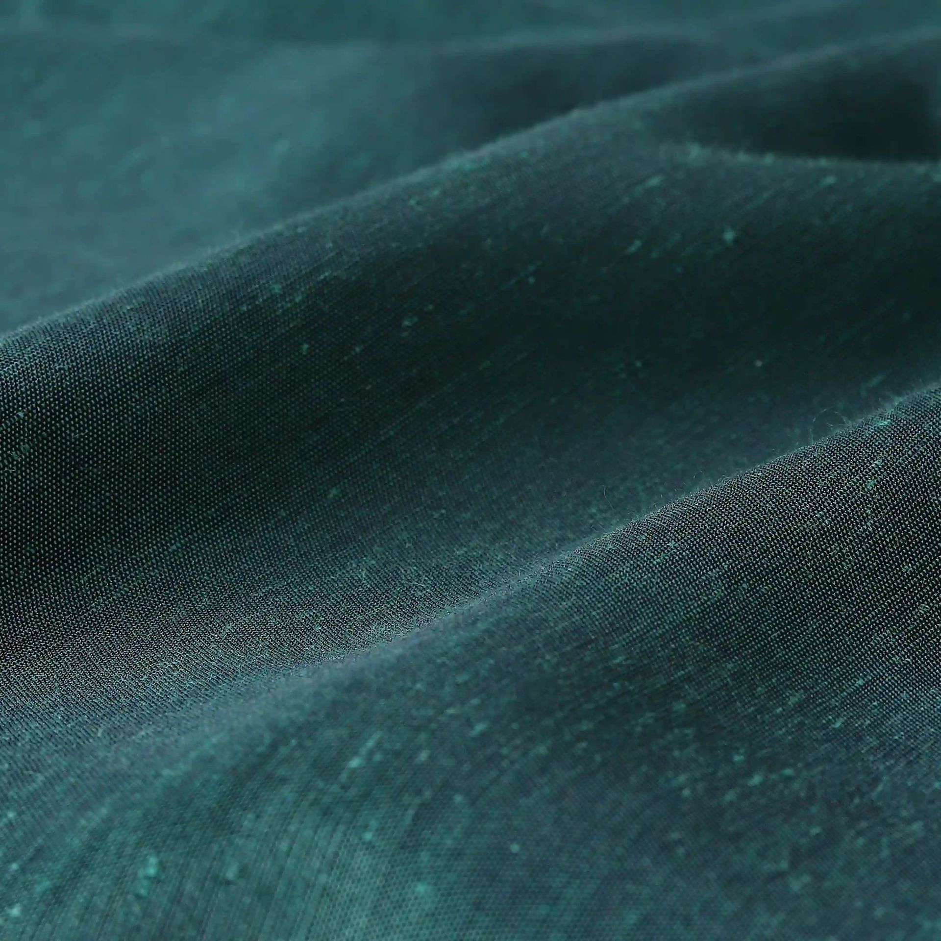 Solid Dyed Linen Cotton Polyester blend Deepsea Set of 2 Door Curtains | Paleto