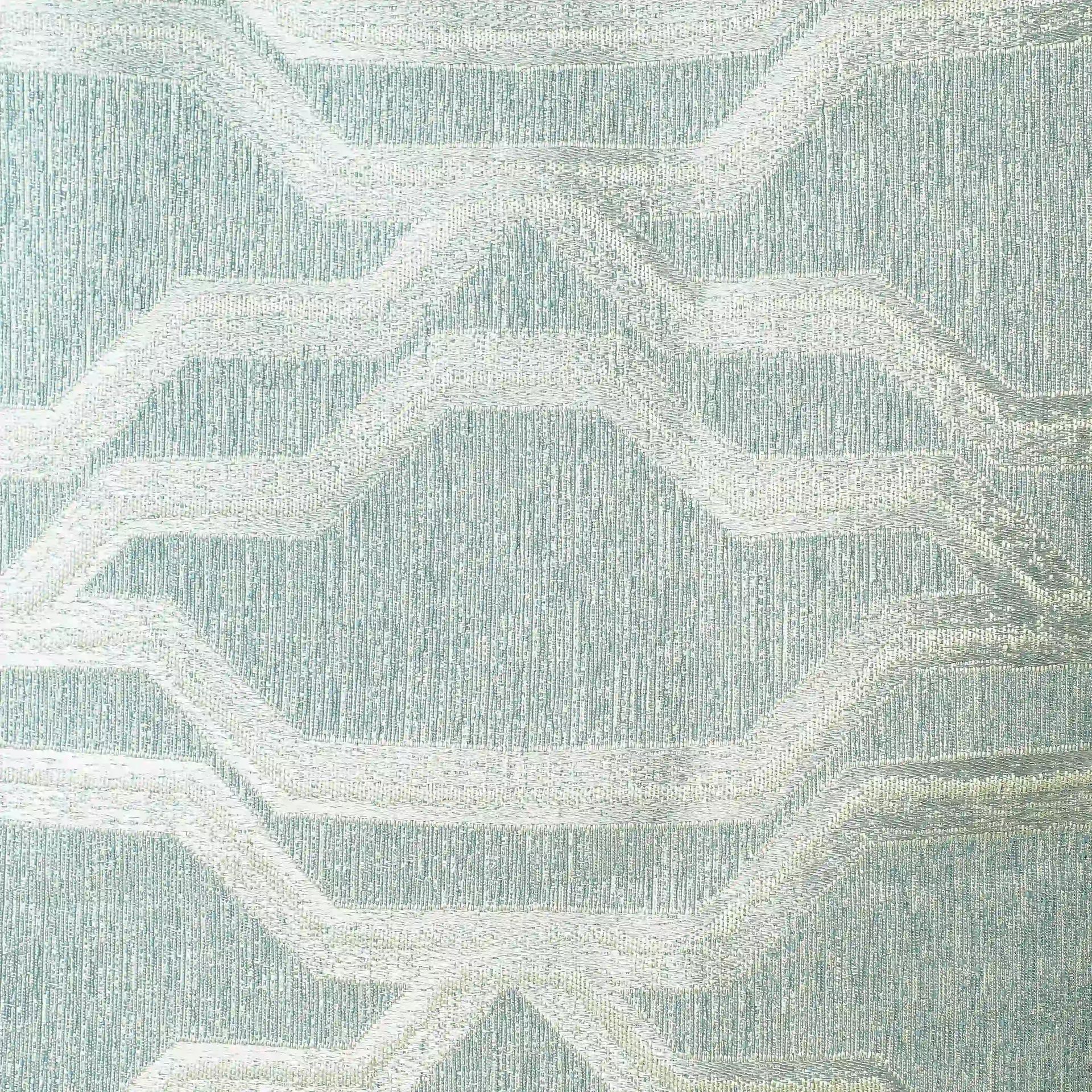 Jacquard Polyester Cotton blend Aqua Set of 2 Window Curtains | De Jacquard Classic
