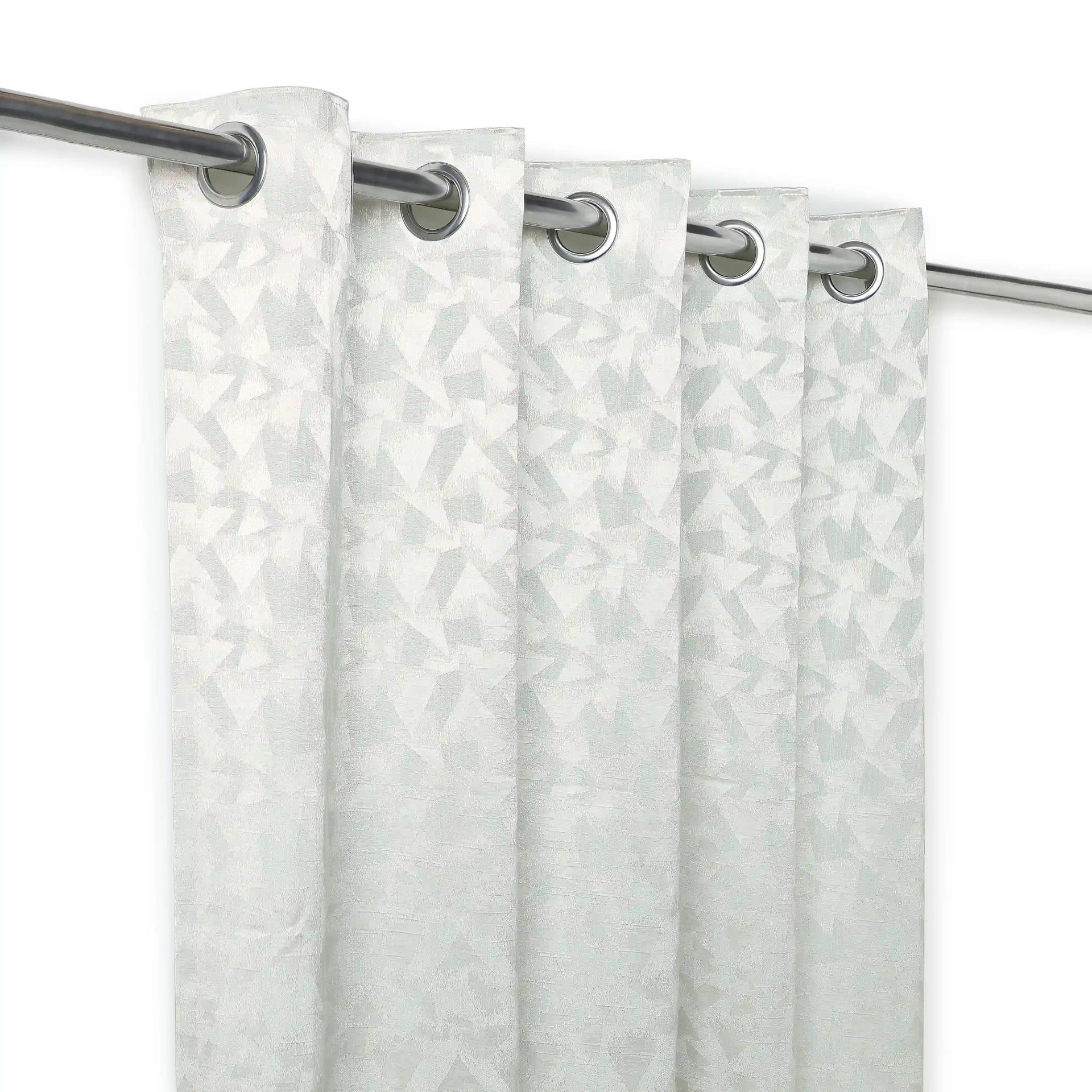 Jacquard Polyester Cotton blend Seafoam Set of 2 Door Curtains | De Jacquard Classic