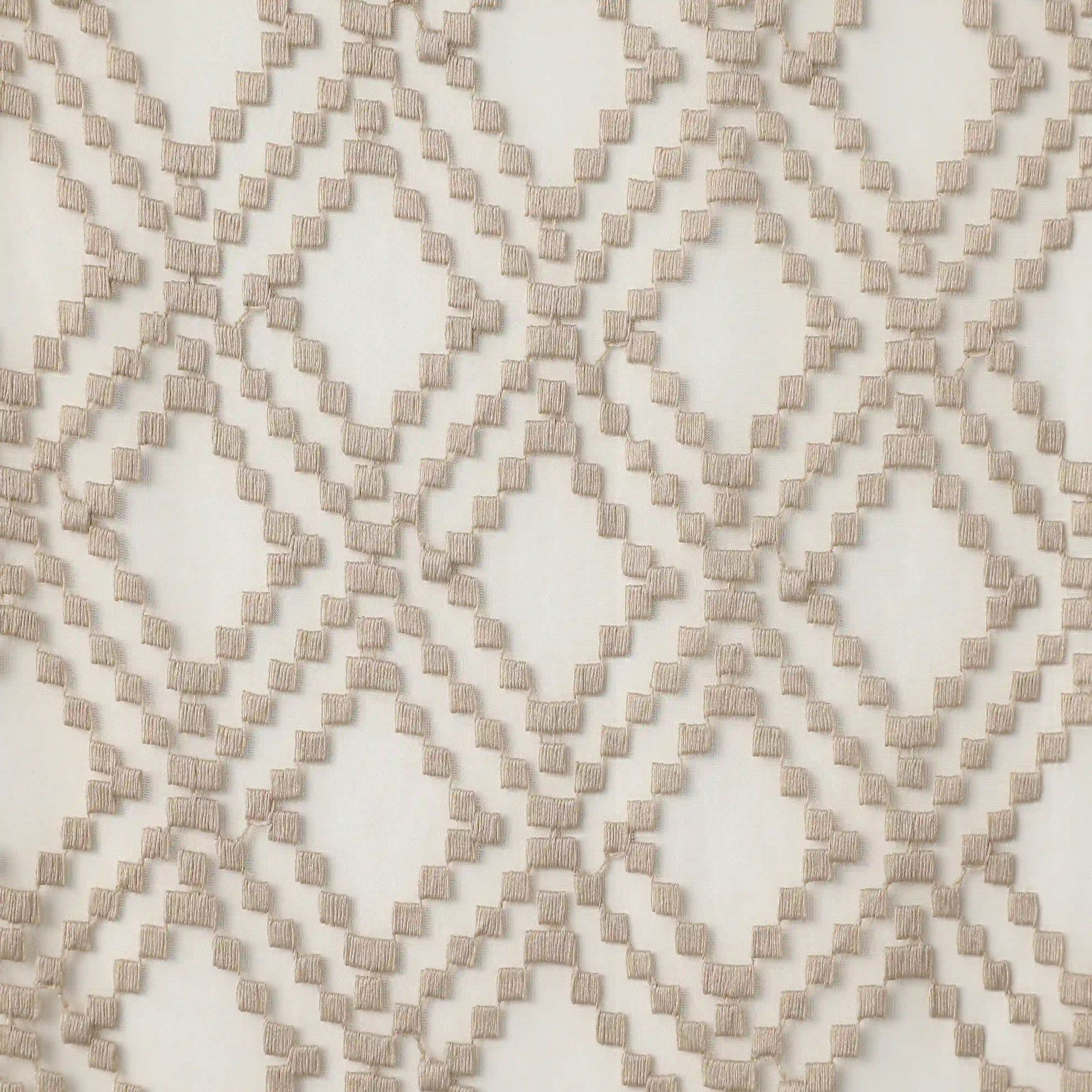 Sheer 100% Polyester Pebble Taupe Set of 2 Door Curtains | Velina