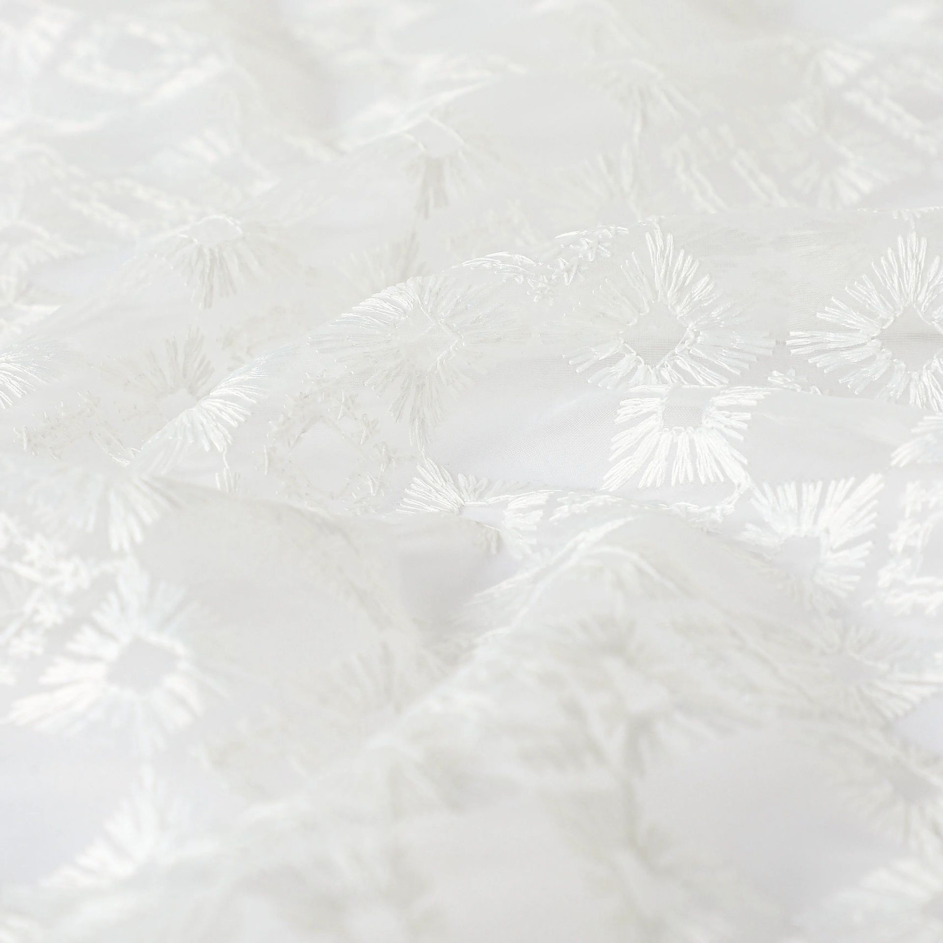 Sheer 100% Polyester Moonlight White Set of 2 Door Curtains | Velina