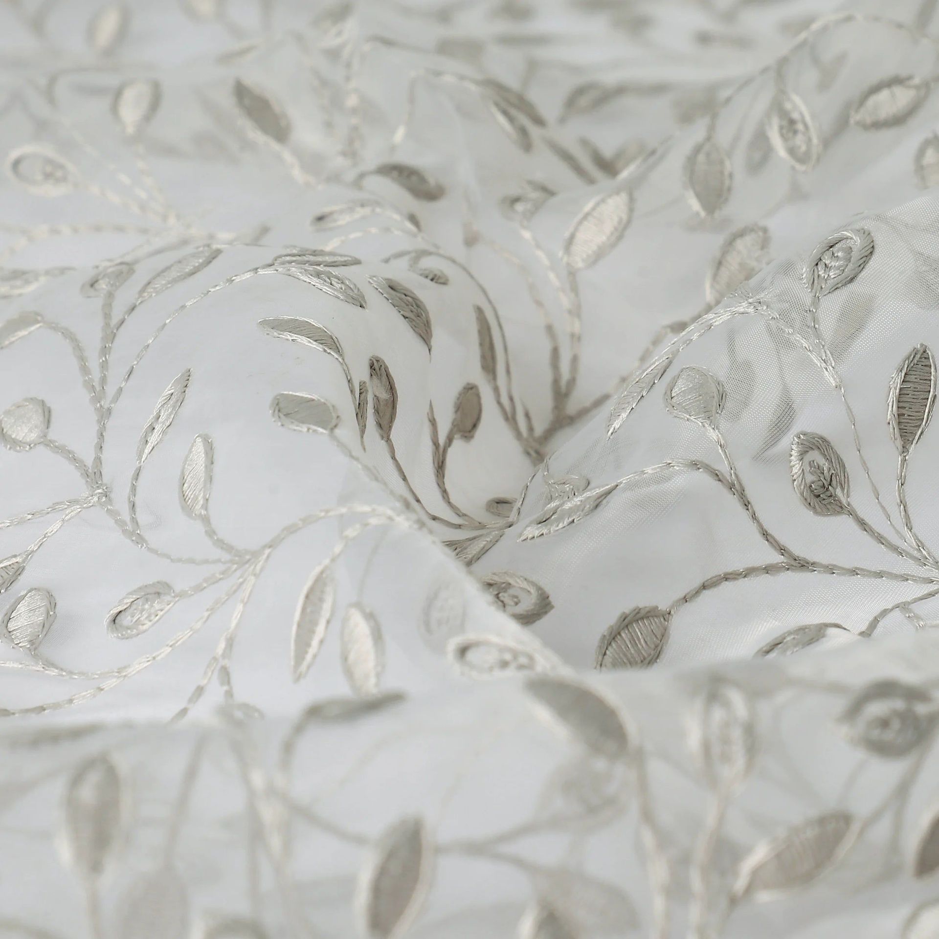 Sheer 100% Polyester Cement Set of 2 Door Curtains | Velina