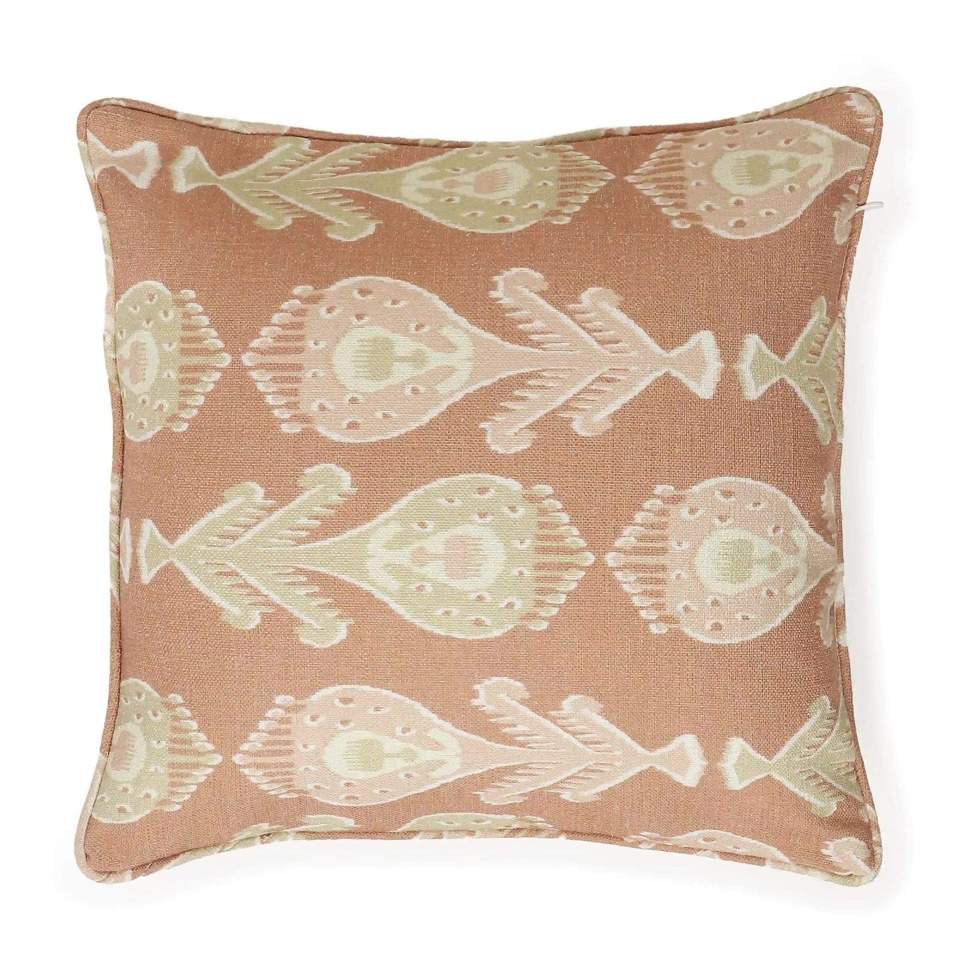 Ethnic Polyester Blend Rust Cushion Cover | Estrella