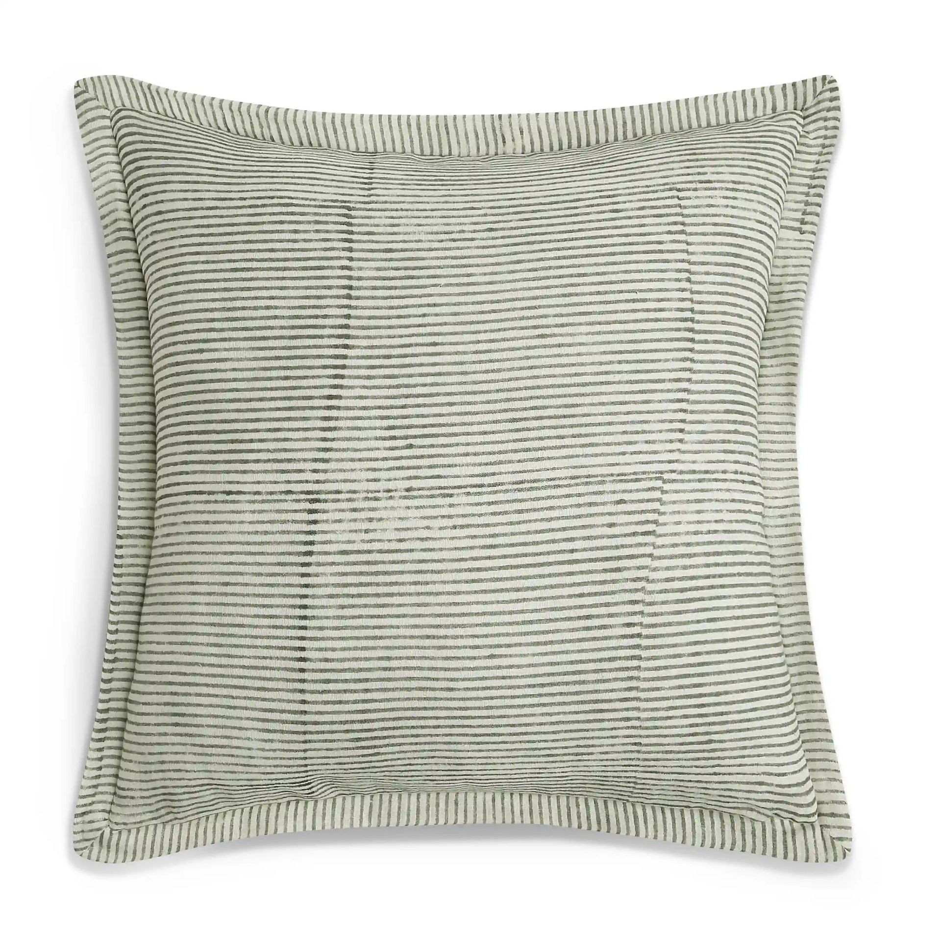 Indian Heritage 5 Layer Gauze Cotton Tropical Green Cushion Cover | Espricia