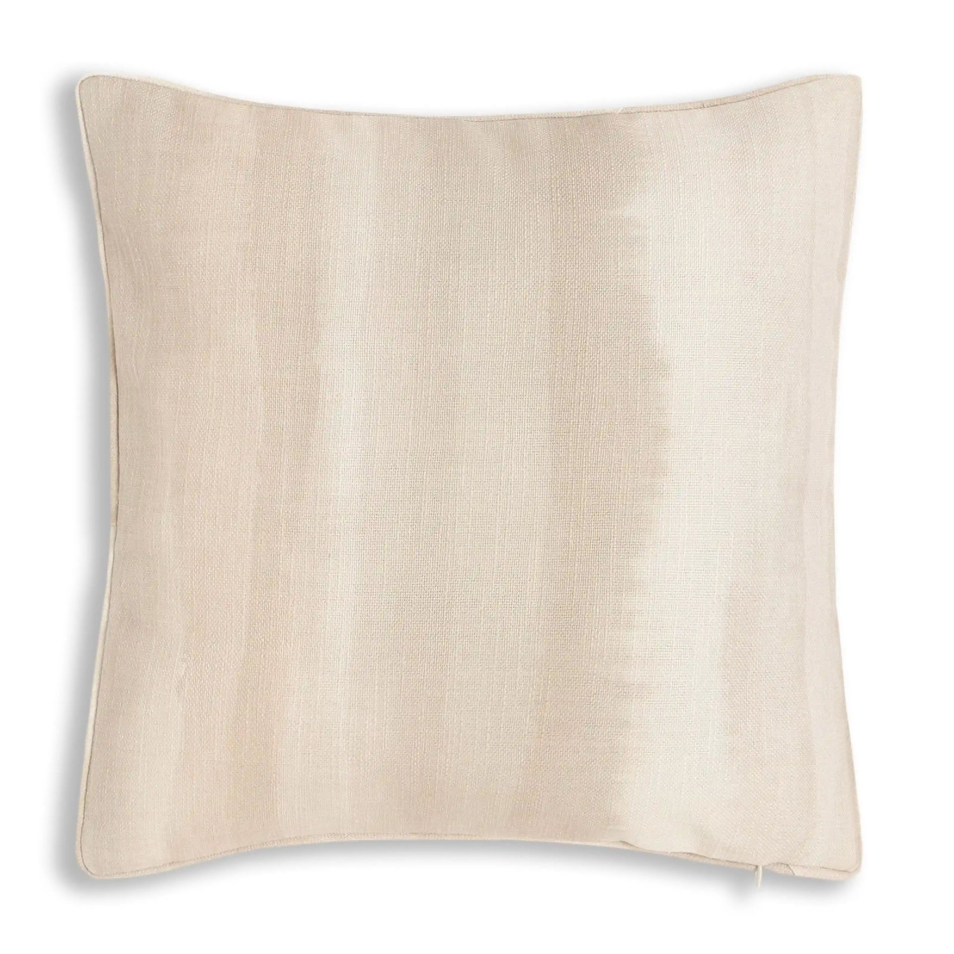 Abstract Polyester Blend Light Beige Cushion Cover | Espricia