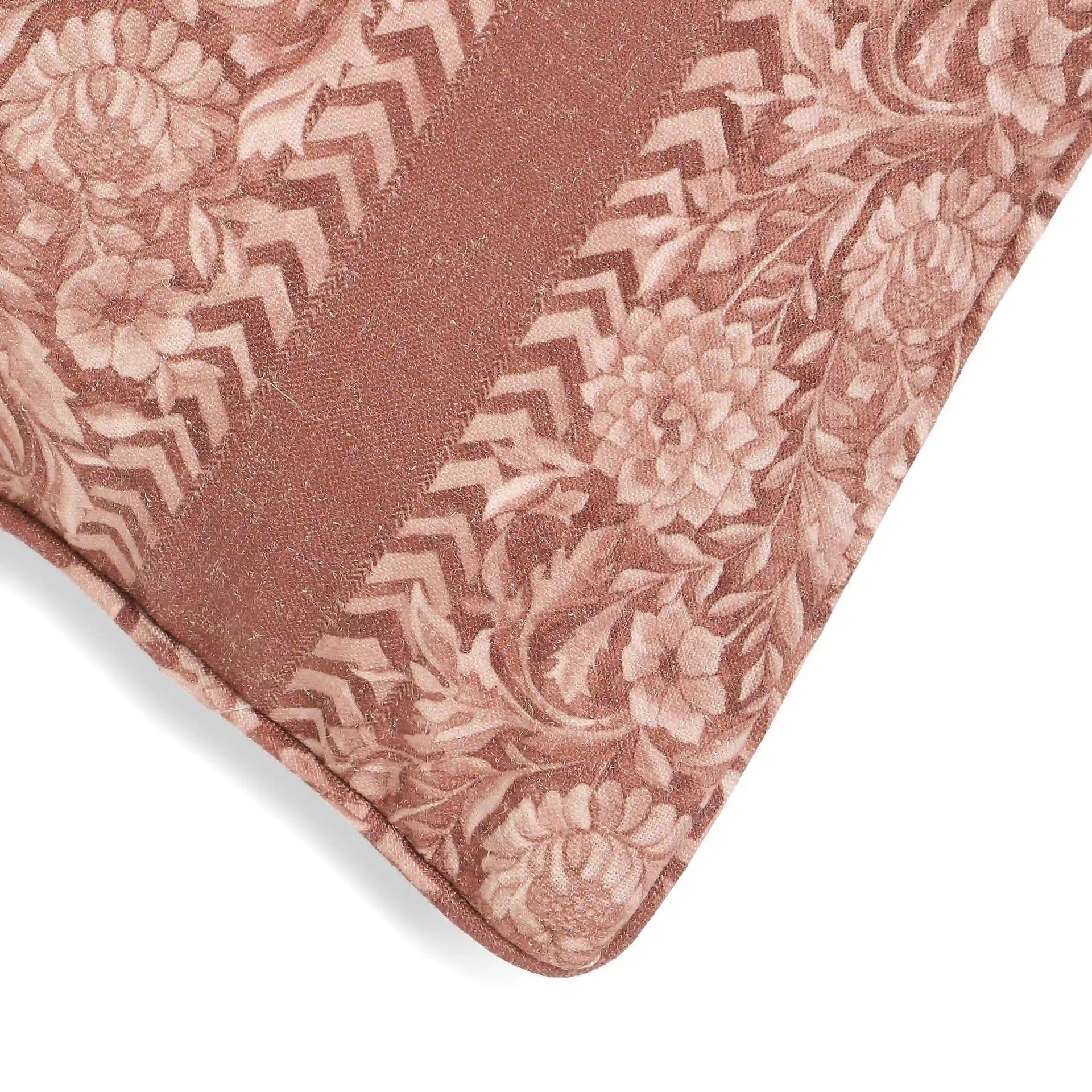 Indian Heritage Polyester Blend Rusty Ember Cushion Cover | Espricia