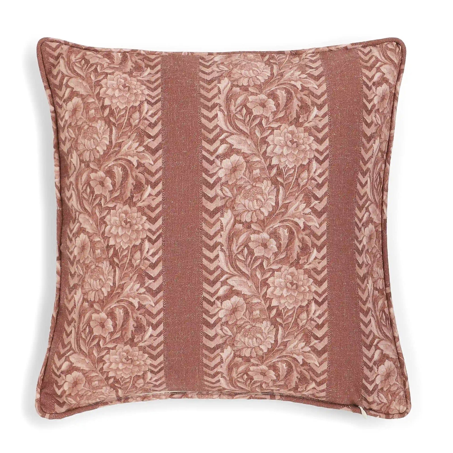 Indian Heritage Polyester Blend Rusty Ember Cushion Cover | Espricia
