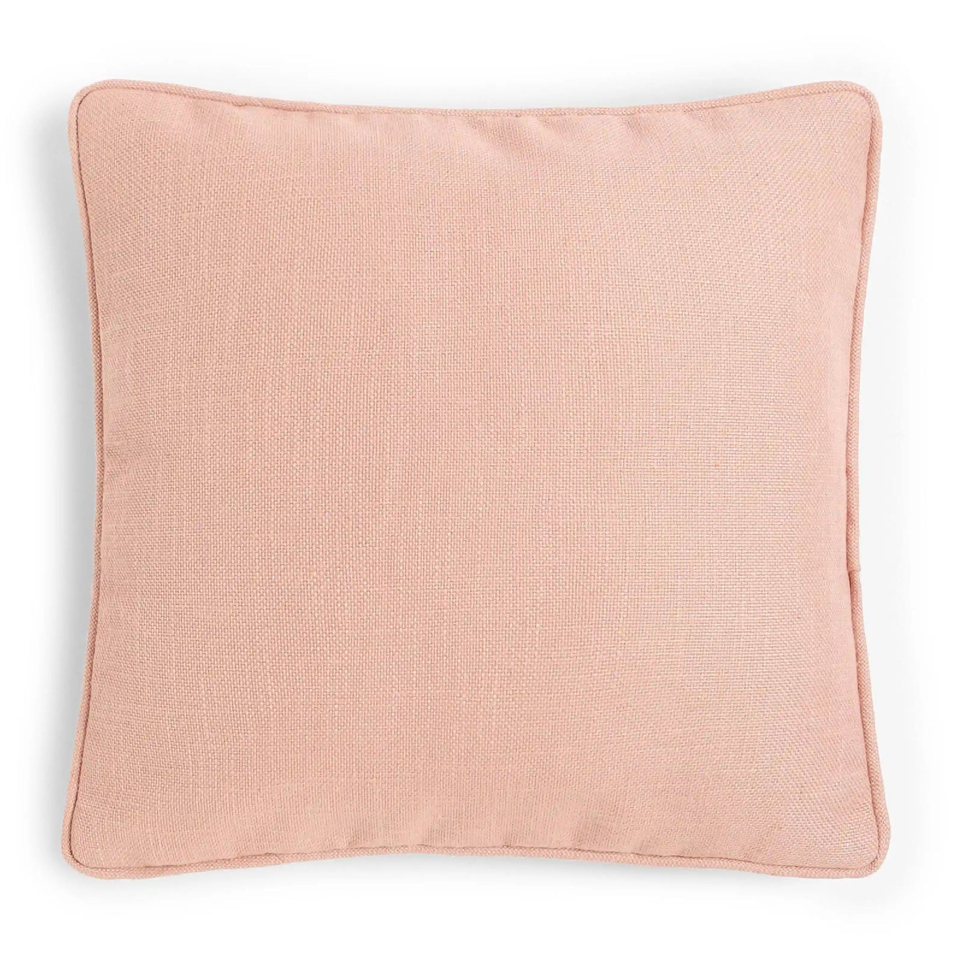 Solid Dyed Viscose Polyester Blend Peach Cushion Cover | Espricia