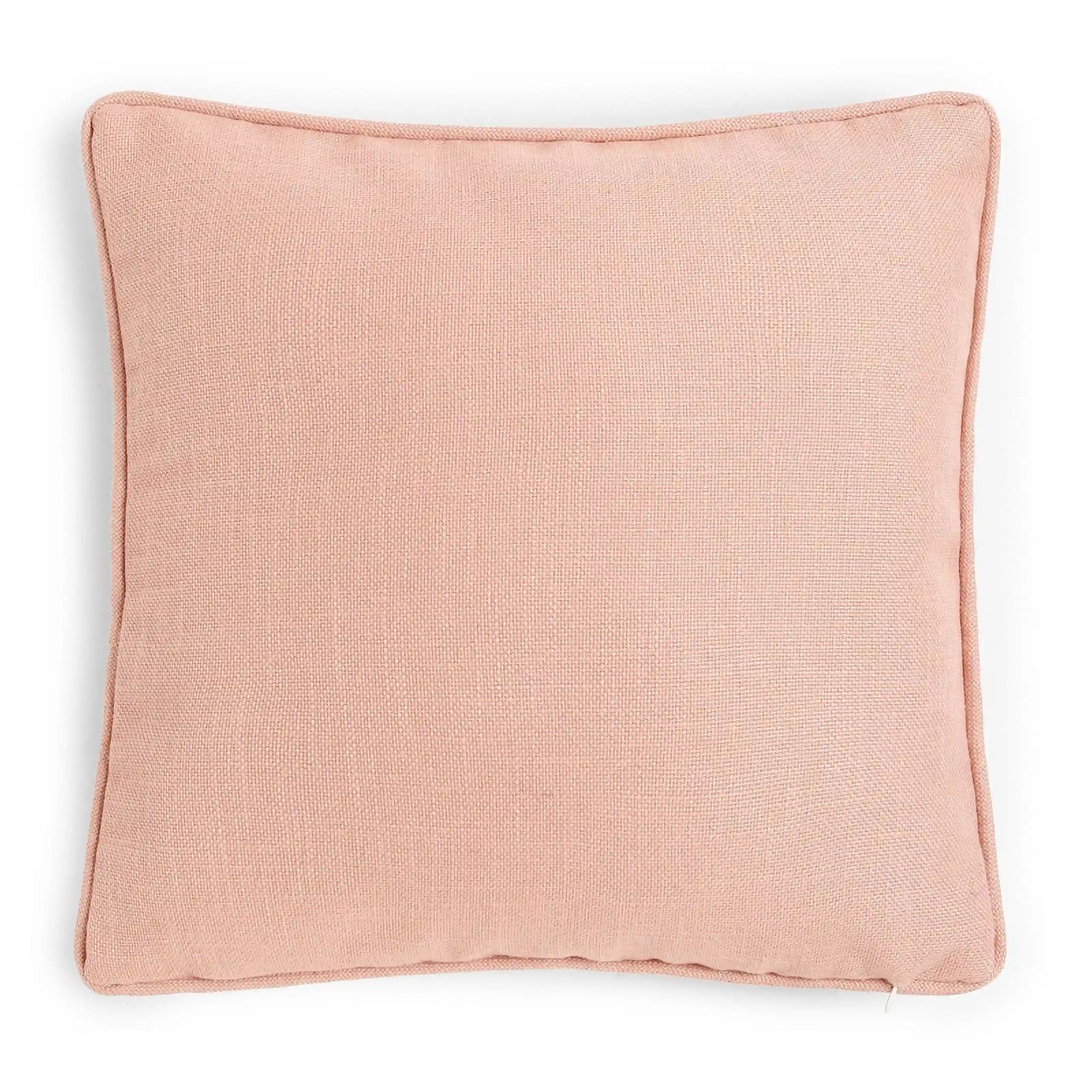 Solid Dyed Viscose Polyester Blend Peach Cushion Cover | Espricia