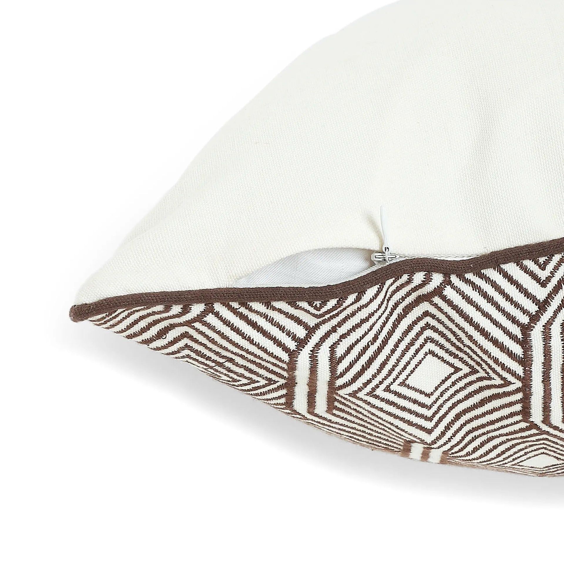 Geometric 100% Cotton Honey Glaze Cushion Cover | Espricia