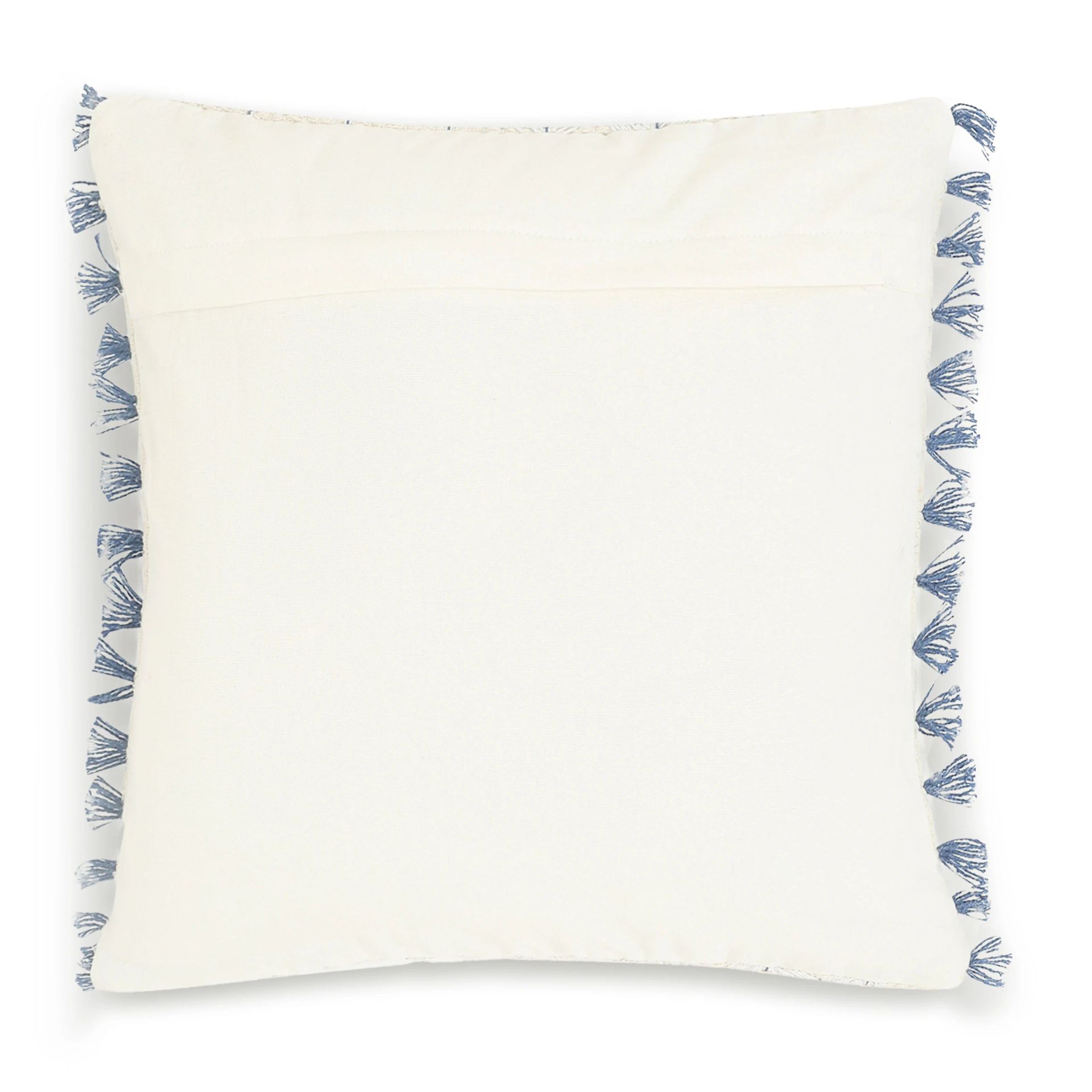 Geometric 100% Cotton Dusty Blue Cushion Cover | Espricia