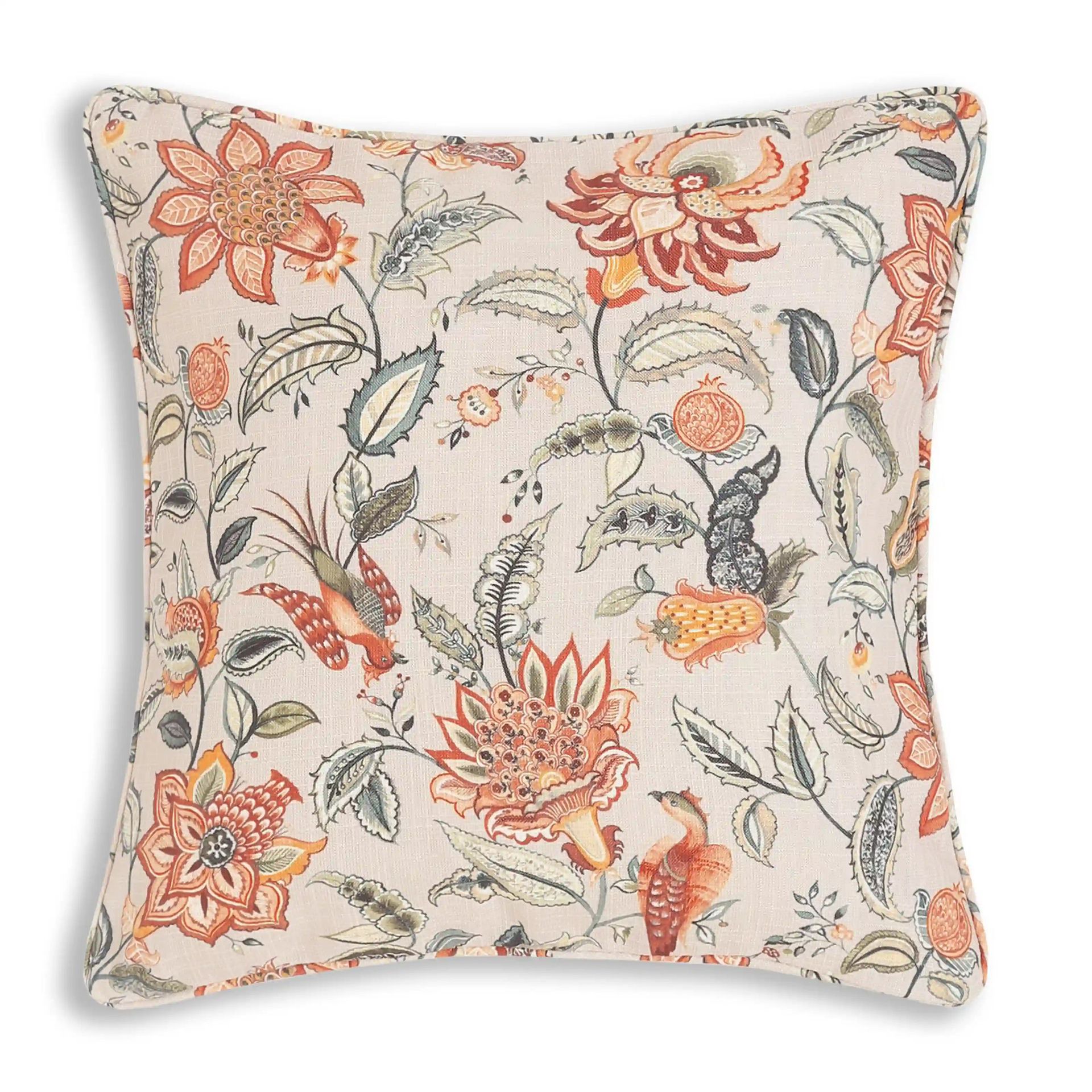 Indian Heritage 100% Polyester Misty Meadow Cushion Cover | Espricia