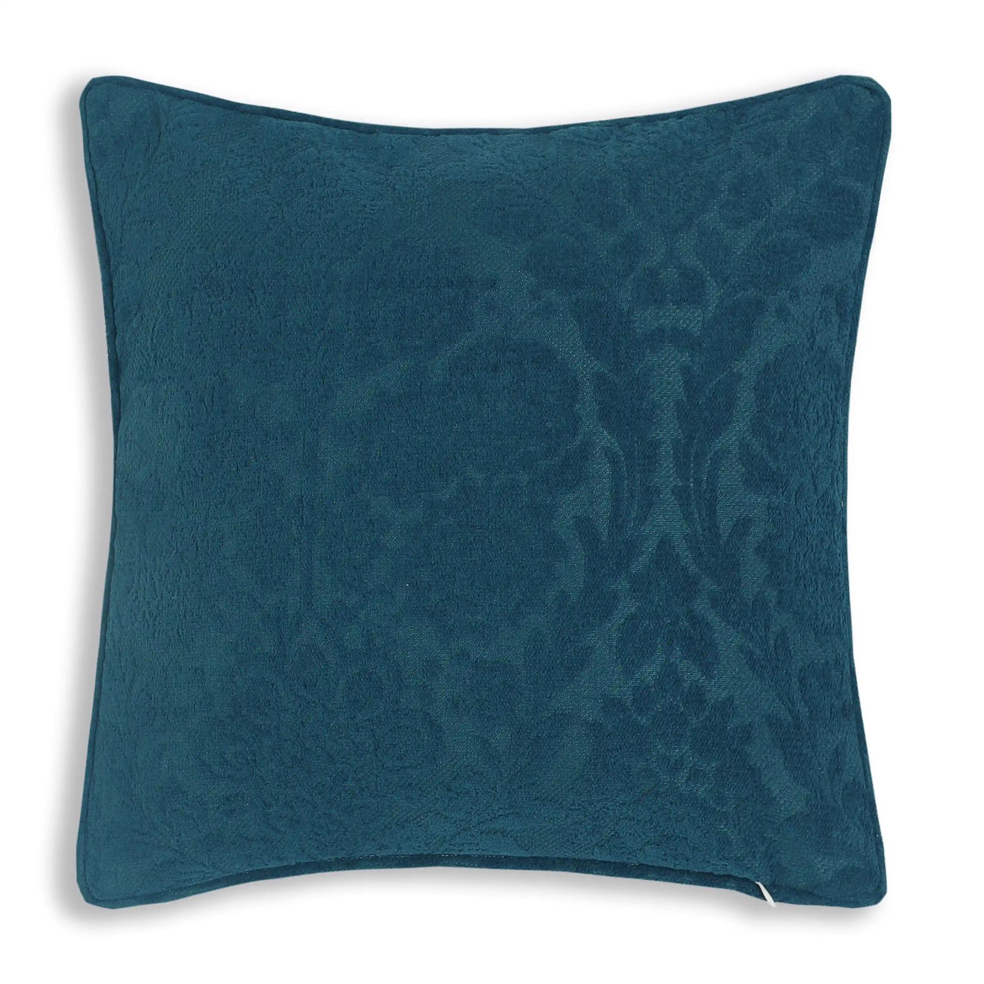 Indian Heritage 100% Polyester Dark Ocean Cushion Cover | Espricia