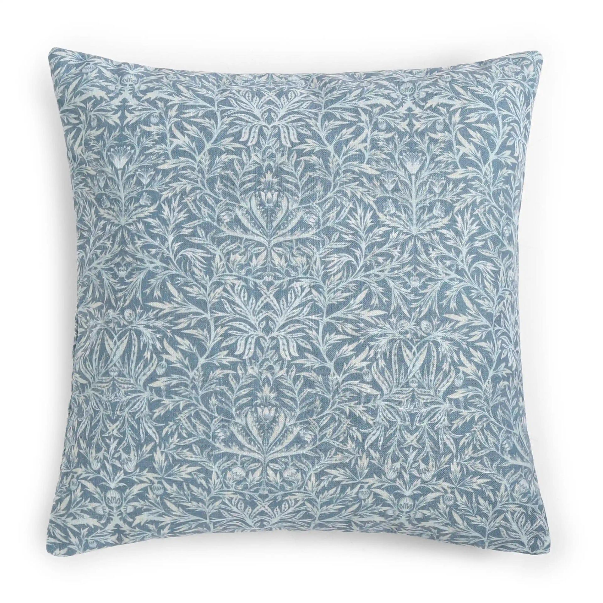 Indian Heritage Polyester Blend Bluebell Cushion Cover | Vissencia