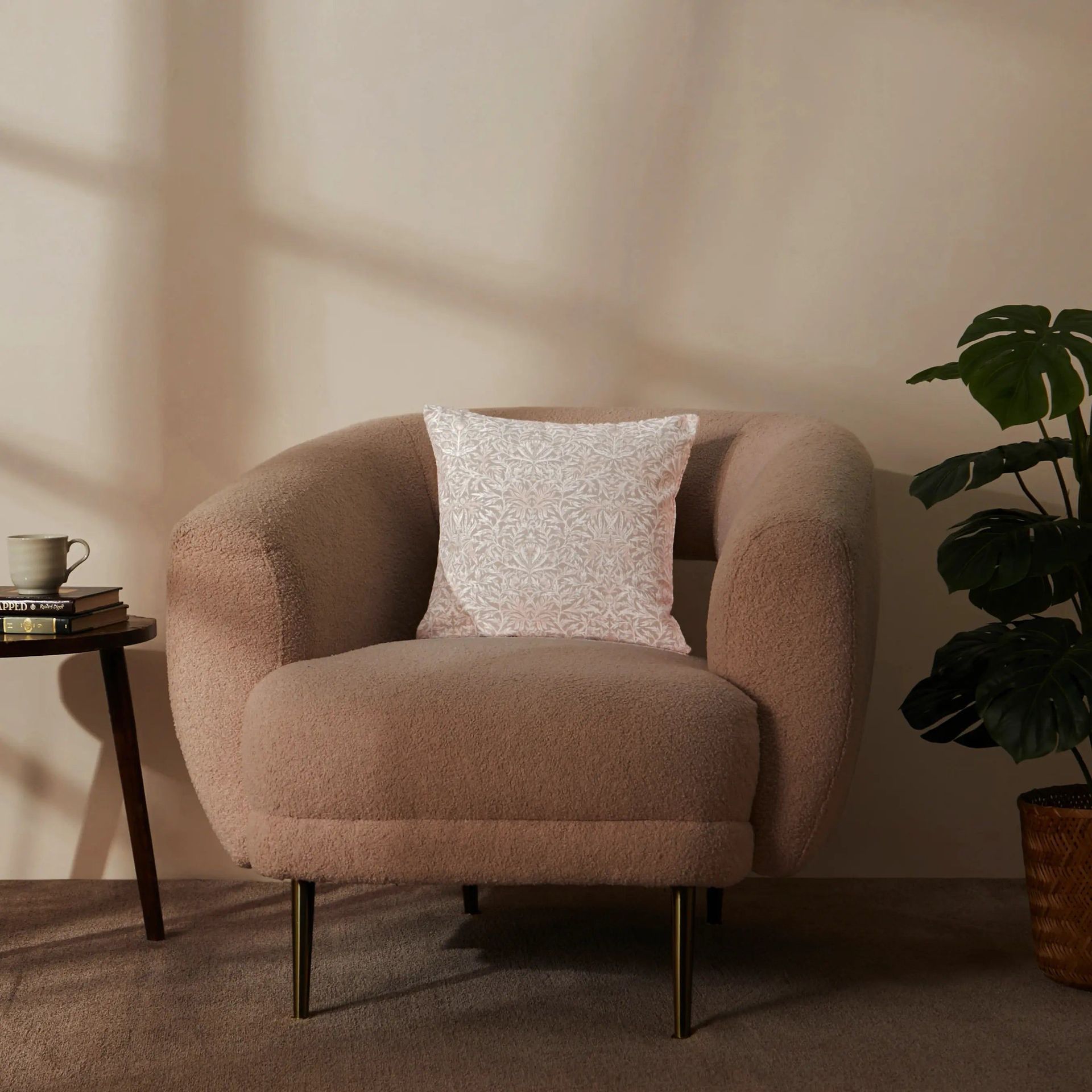 Indian Heritage Polyester Blend Biscotti Cushion Cover | Vissencia