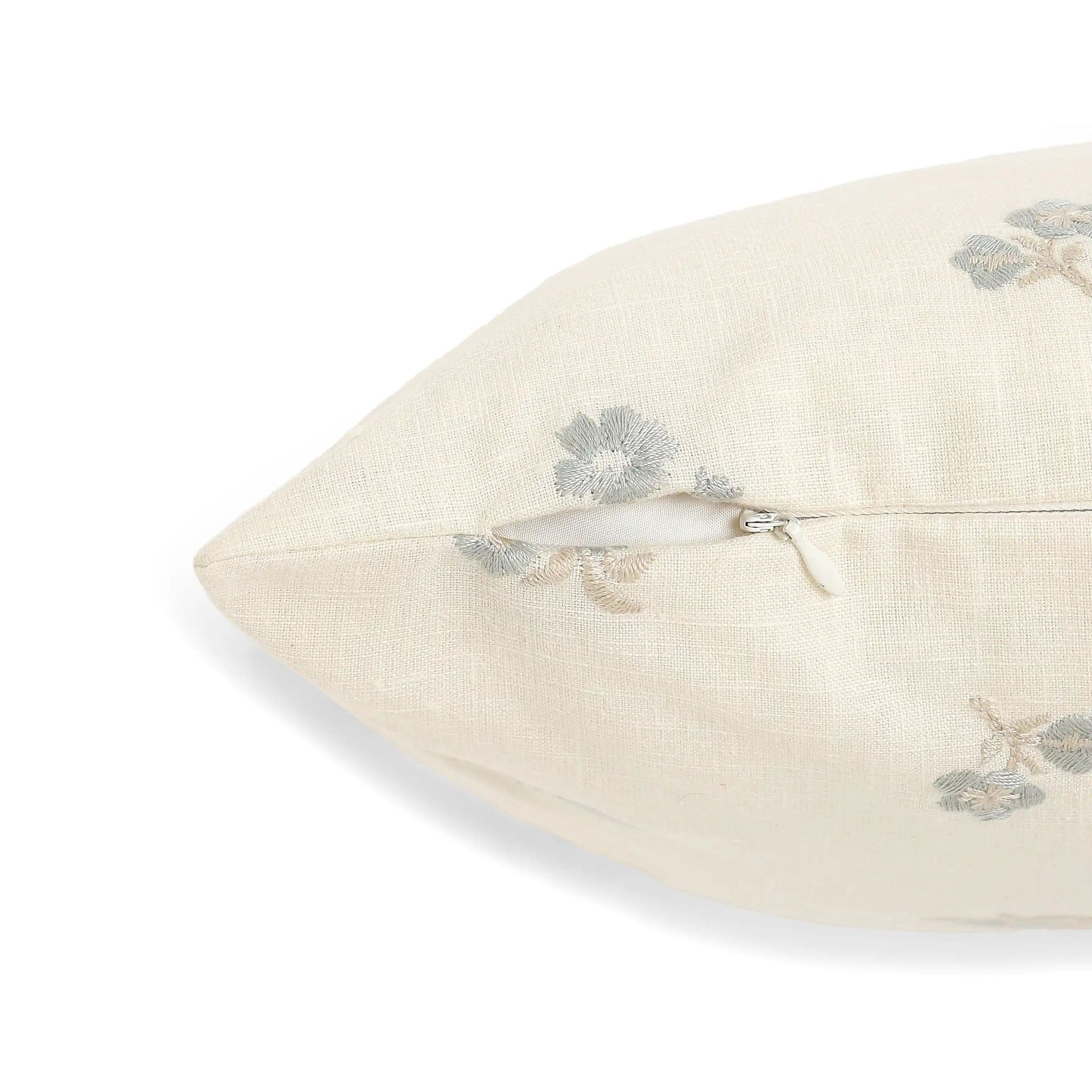 Indian Heritage Polyester Blend Aqua Breeze Cushion Cover | Vissencia