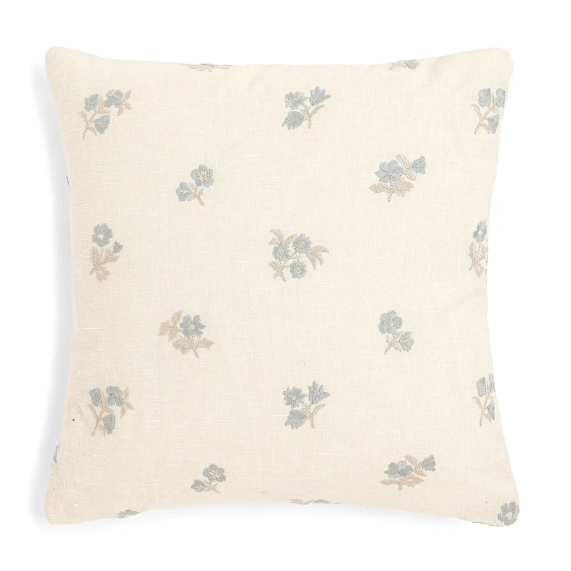 Indian Heritage Polyester Blend Aqua Breeze Cushion Cover | Vissencia