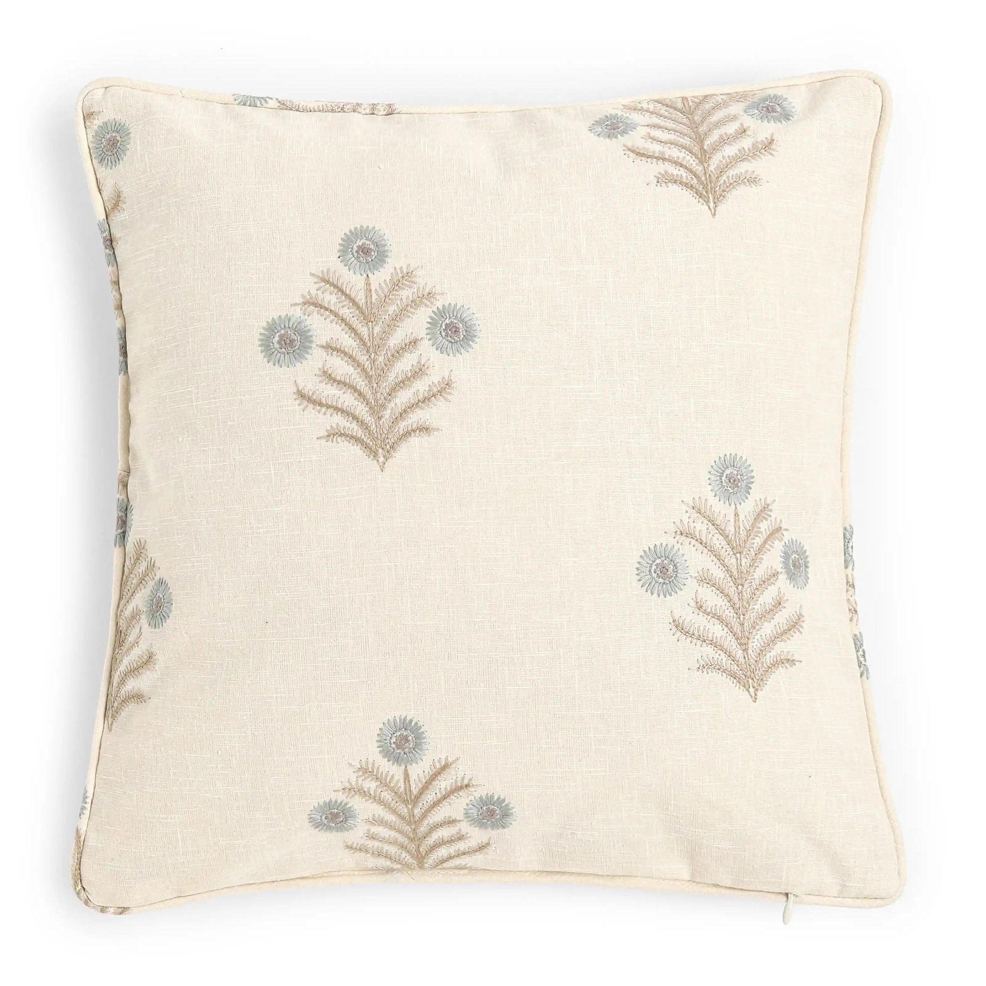 Indian Heritage Polyester Blend Ocean Cushion Cover | Vissencia