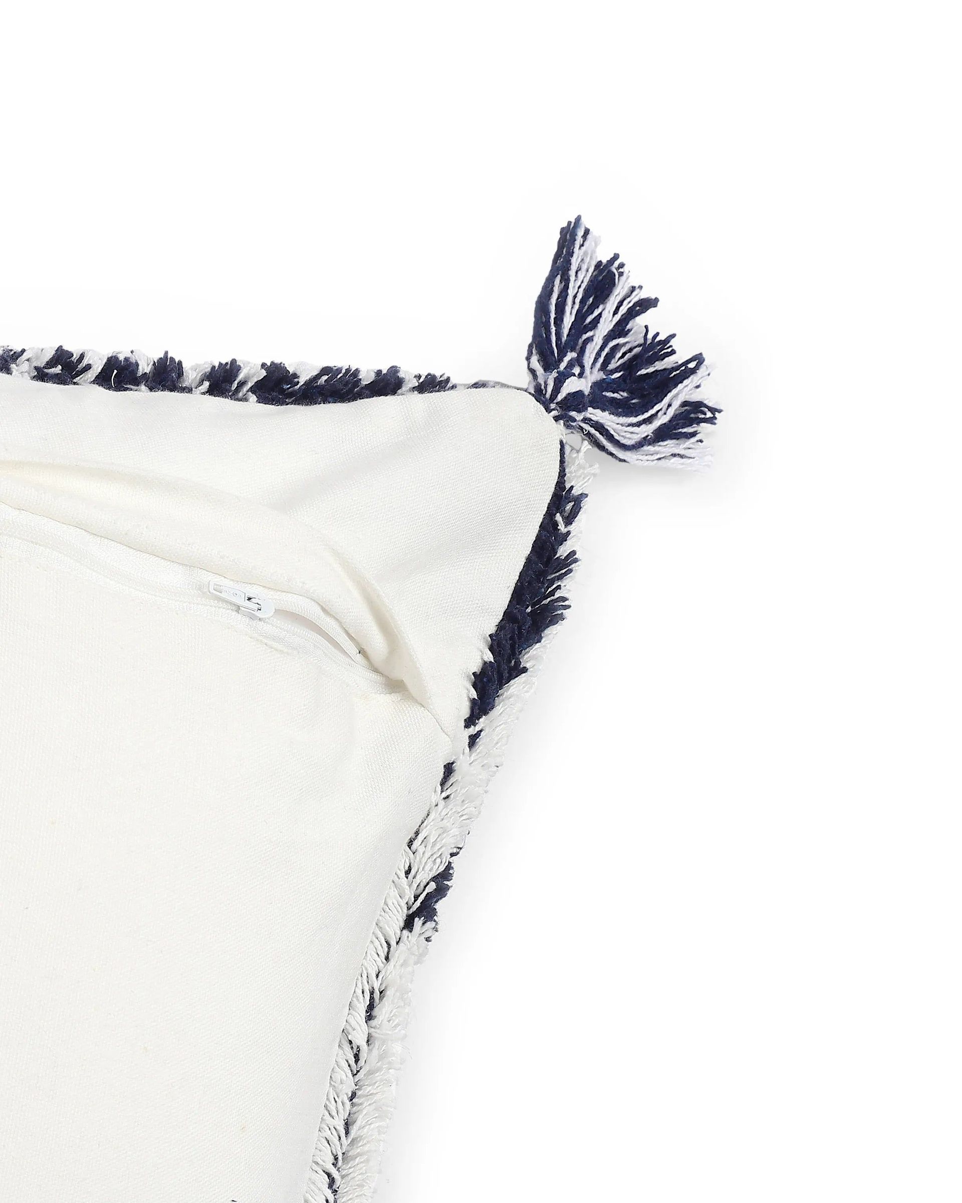 Geometric 100% Cotton Ash Cushion Cover | Vissencia