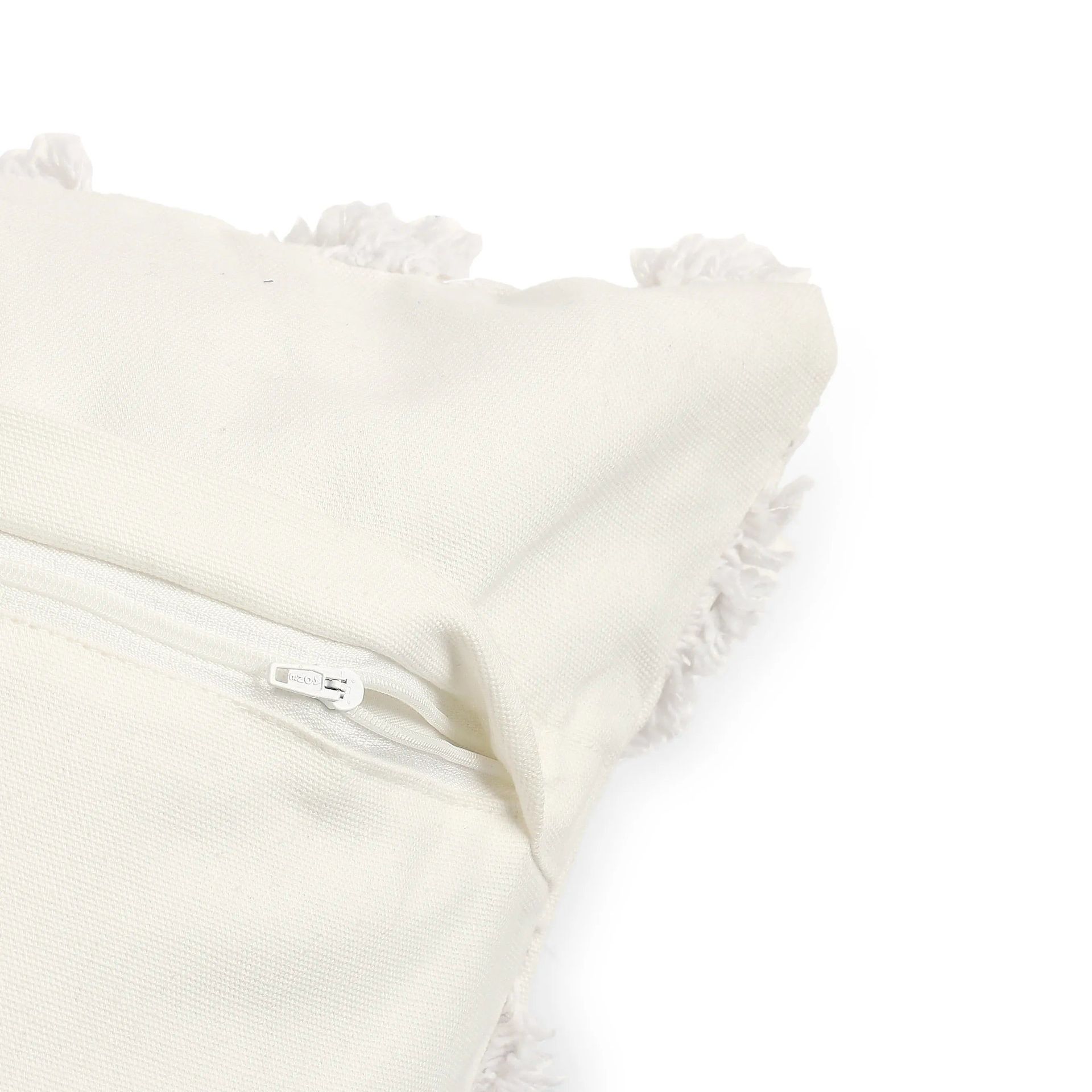 Abstract 100% Cotton Ivory Cushion Cover | Vissencia