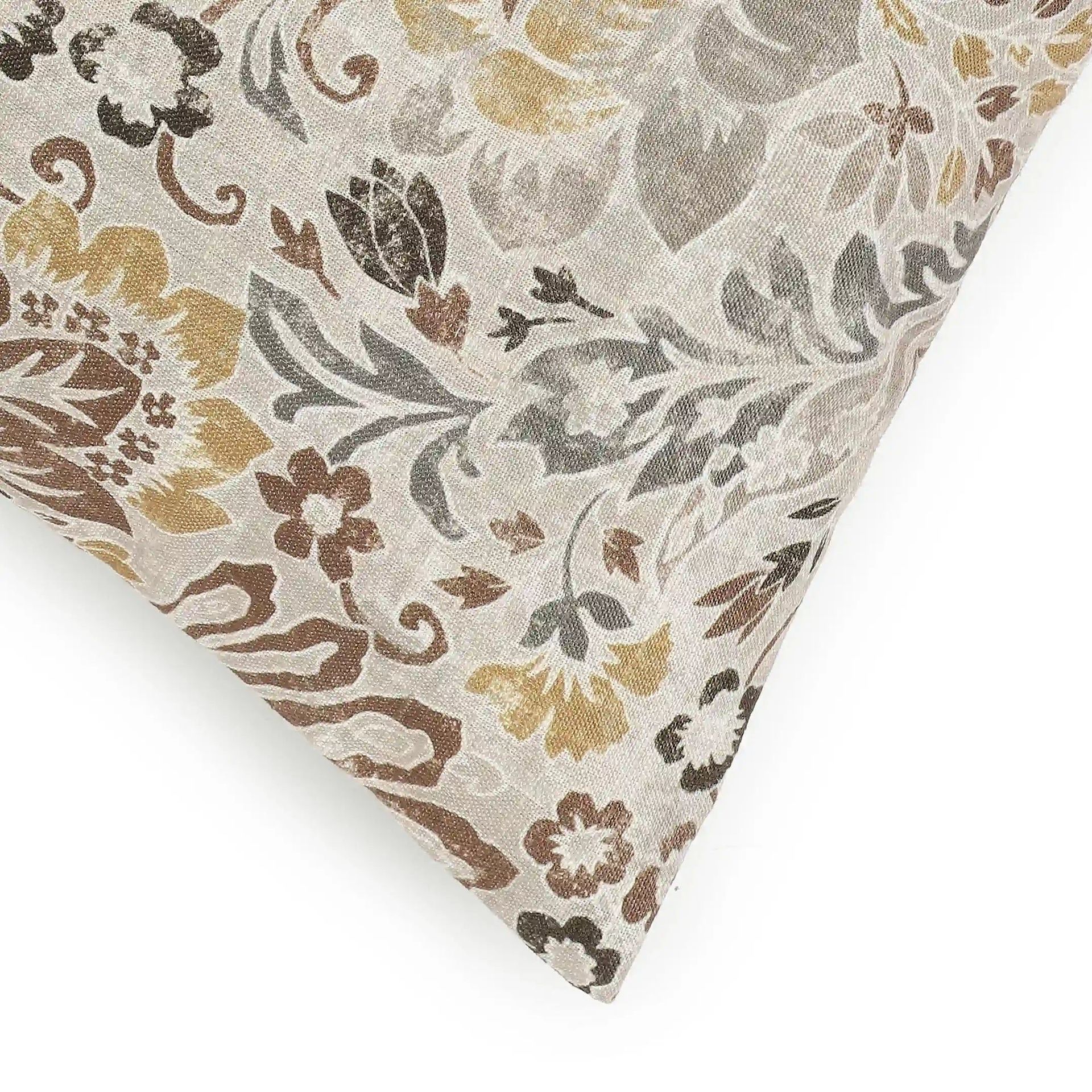 Indian Heritage 100% Polyester Oakwood Cushion Cover | Vissencia