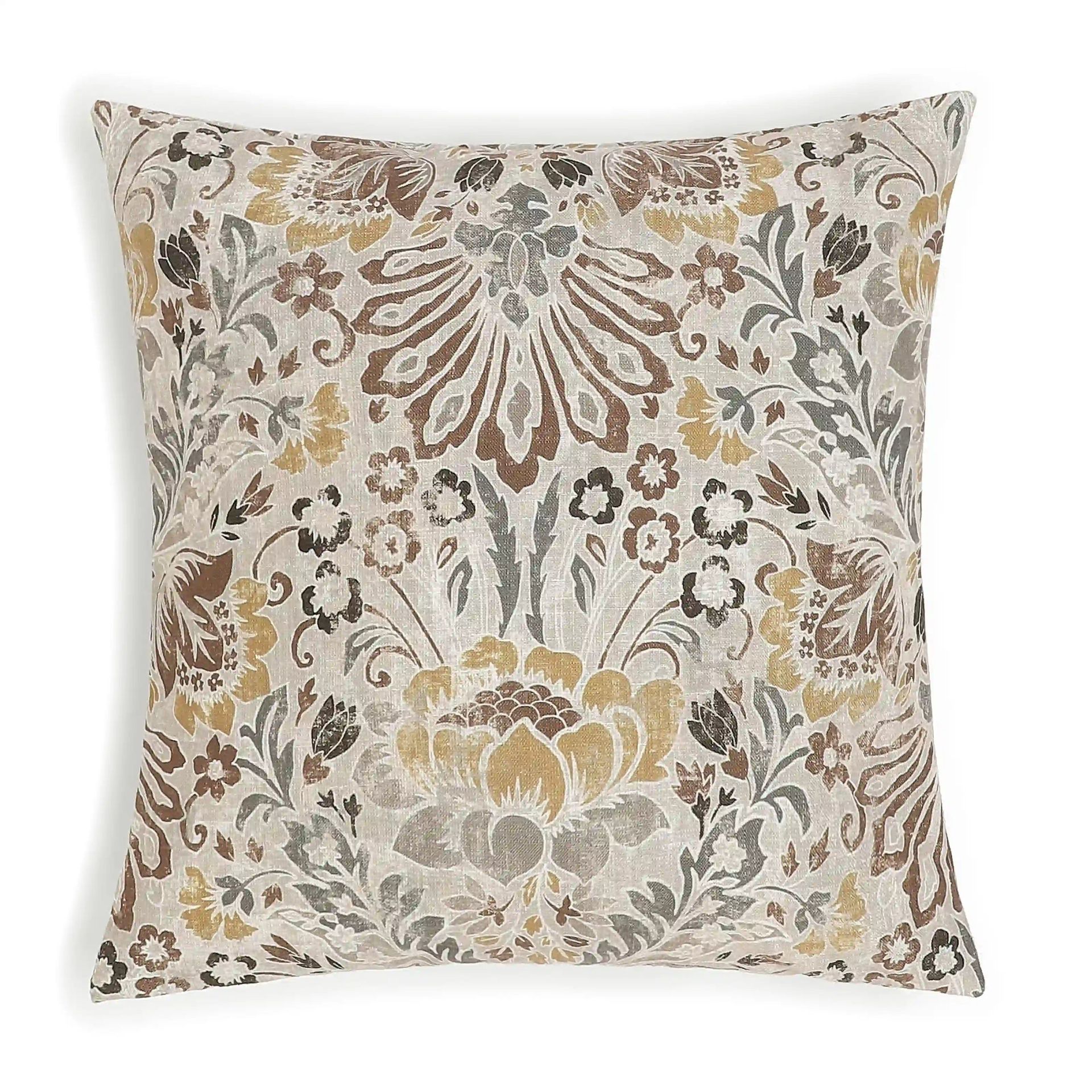 Indian Heritage 100% Polyester Oakwood Cushion Cover | Vissencia