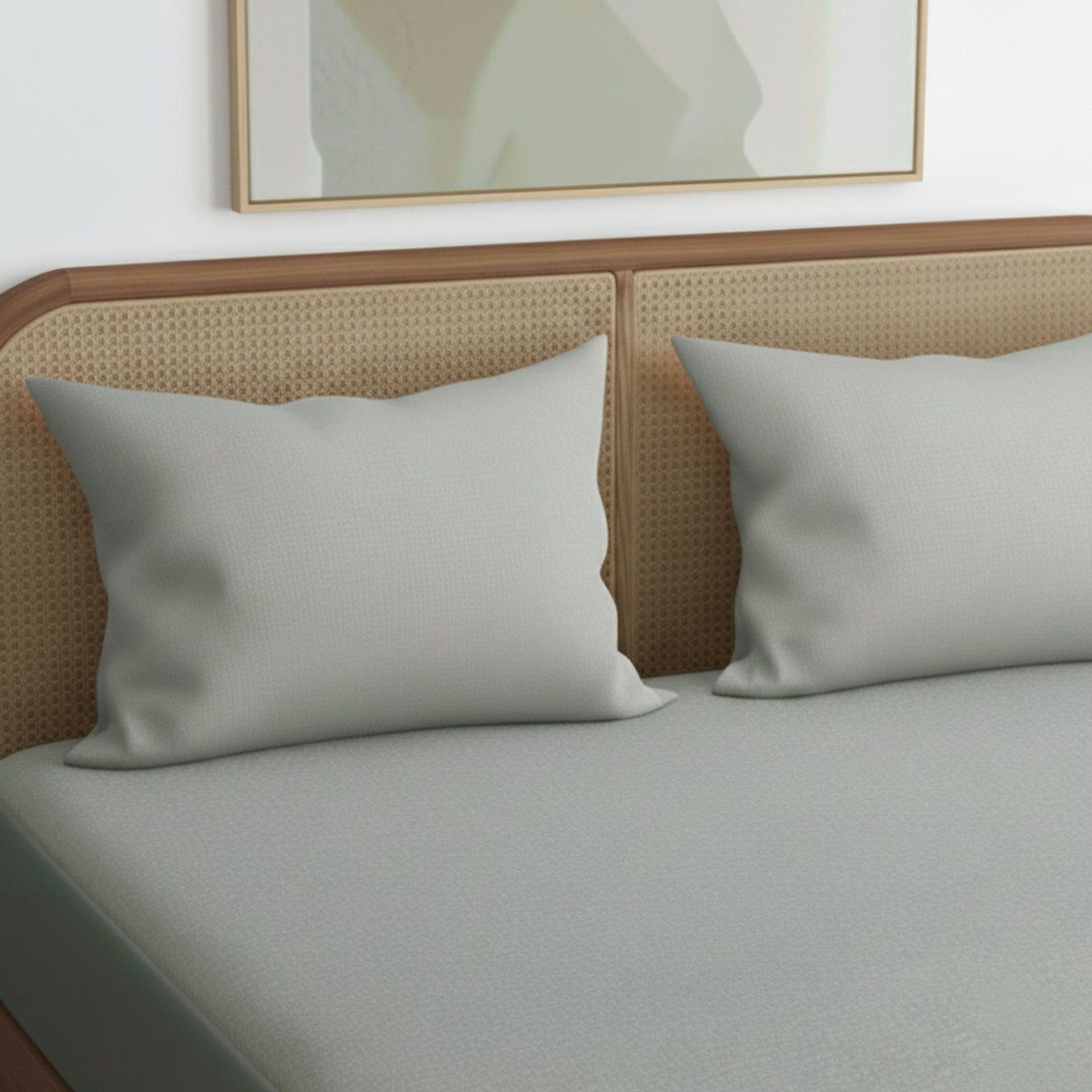 Solid Dyed TC Cotton Terry Grey Pillow Protector | Cloud Canopy