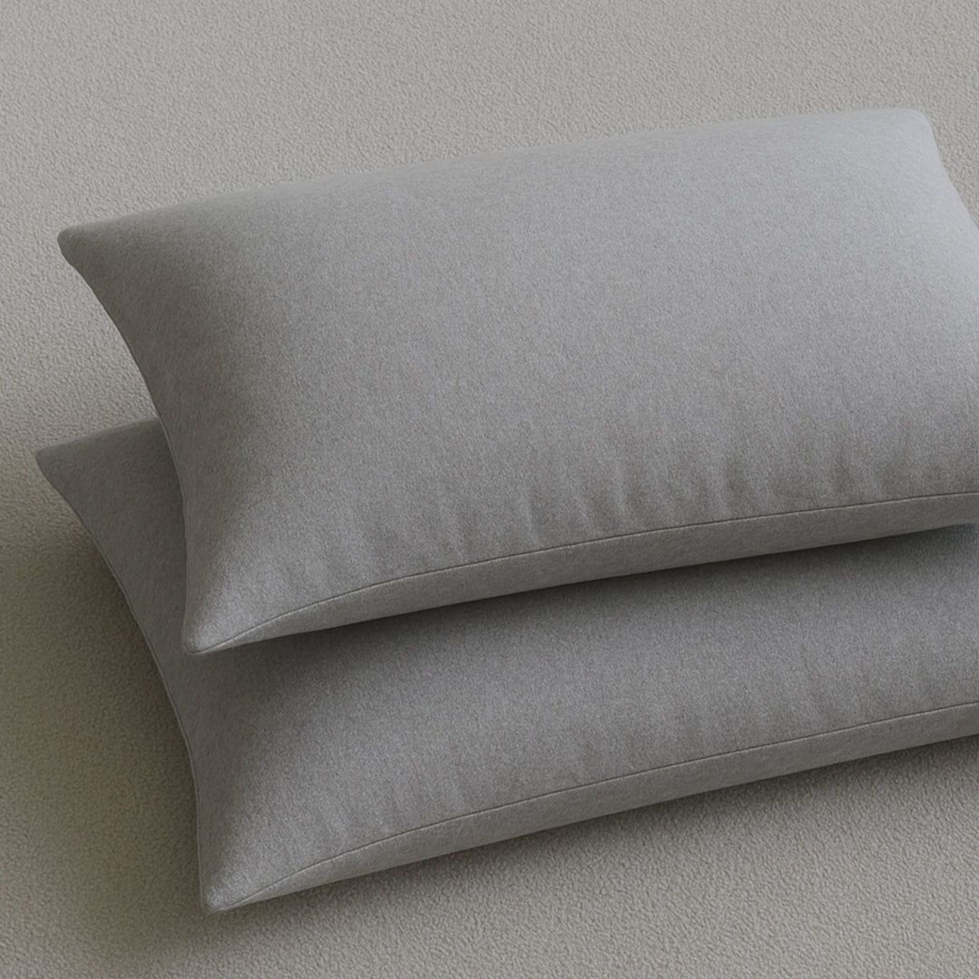 Solid Dyed TC Cotton Terry Grey Pillow Protector | Cloud Canopy