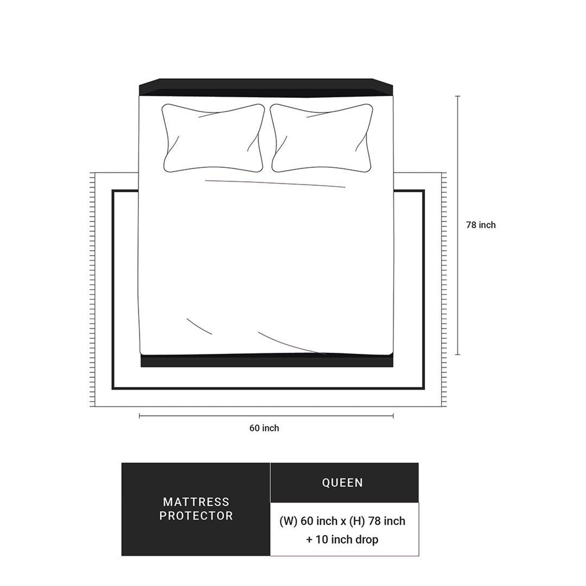 Solid Dyed TC Premium Soft Polyester Grey Mattress Protector | Cosy Canopy