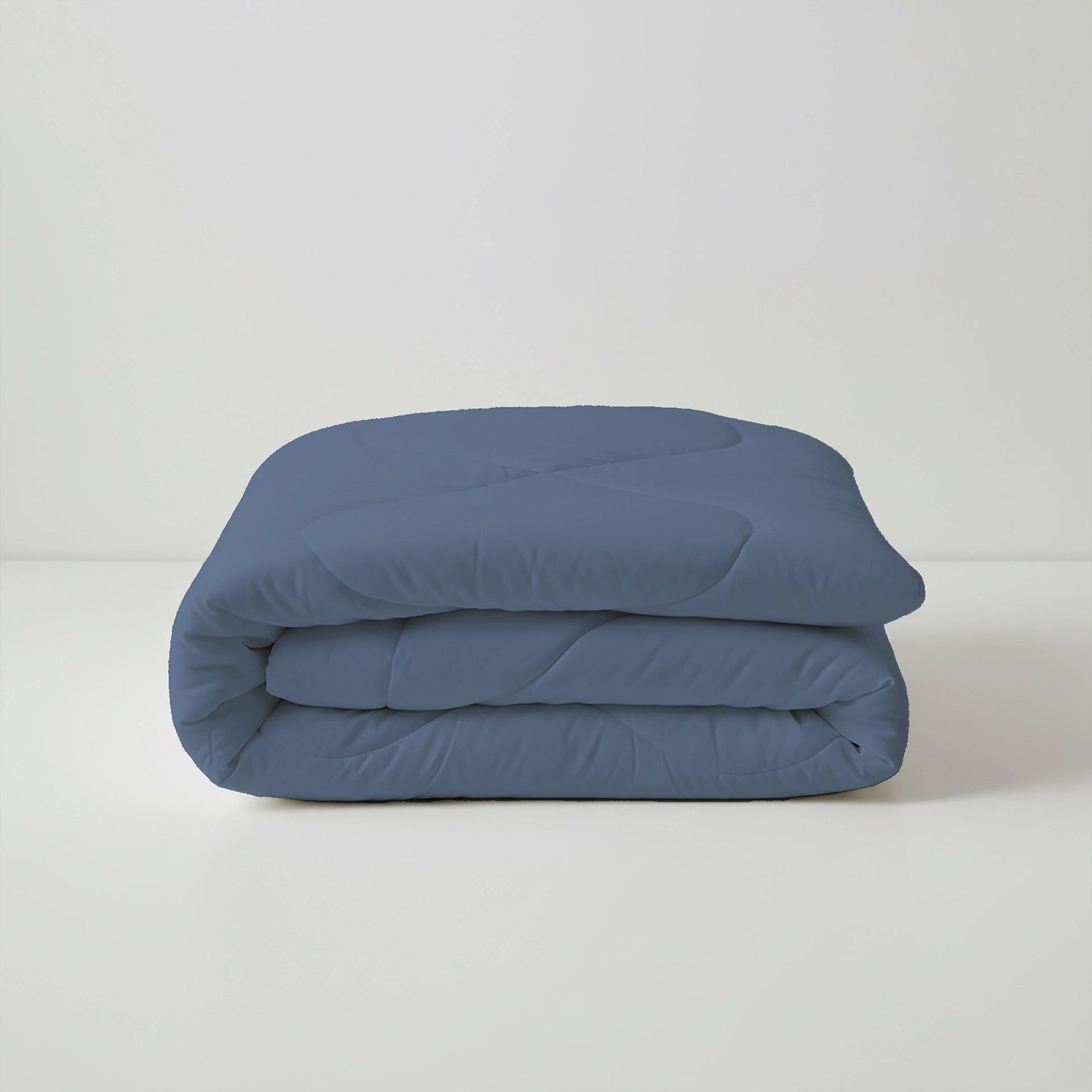 Solid 150 GSM 100% Cotton Infinity Blue King Comforter | Plumelle