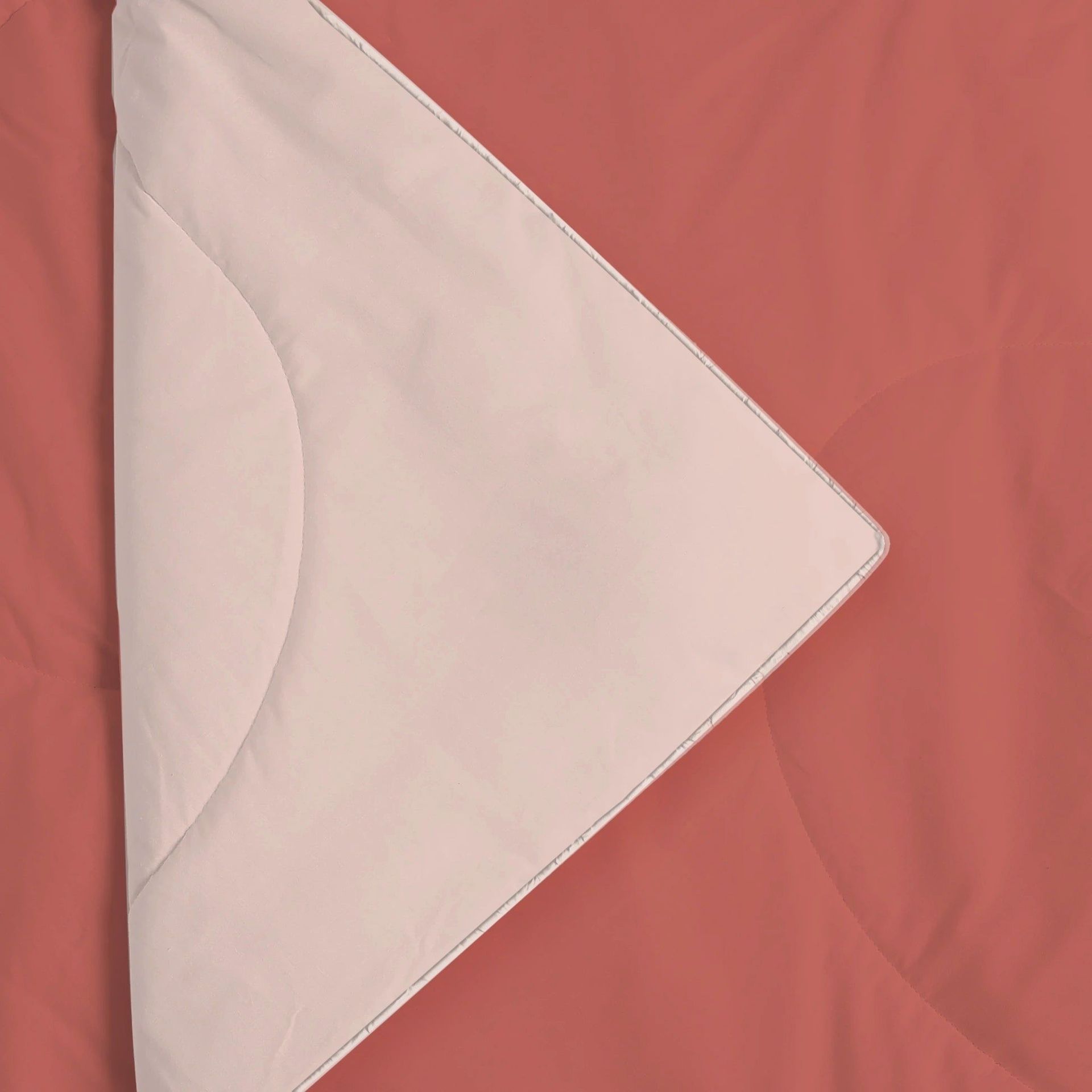 Solid 150 GSM 100% Cotton Peach Burnt Sienna King Comforter | Plumelle