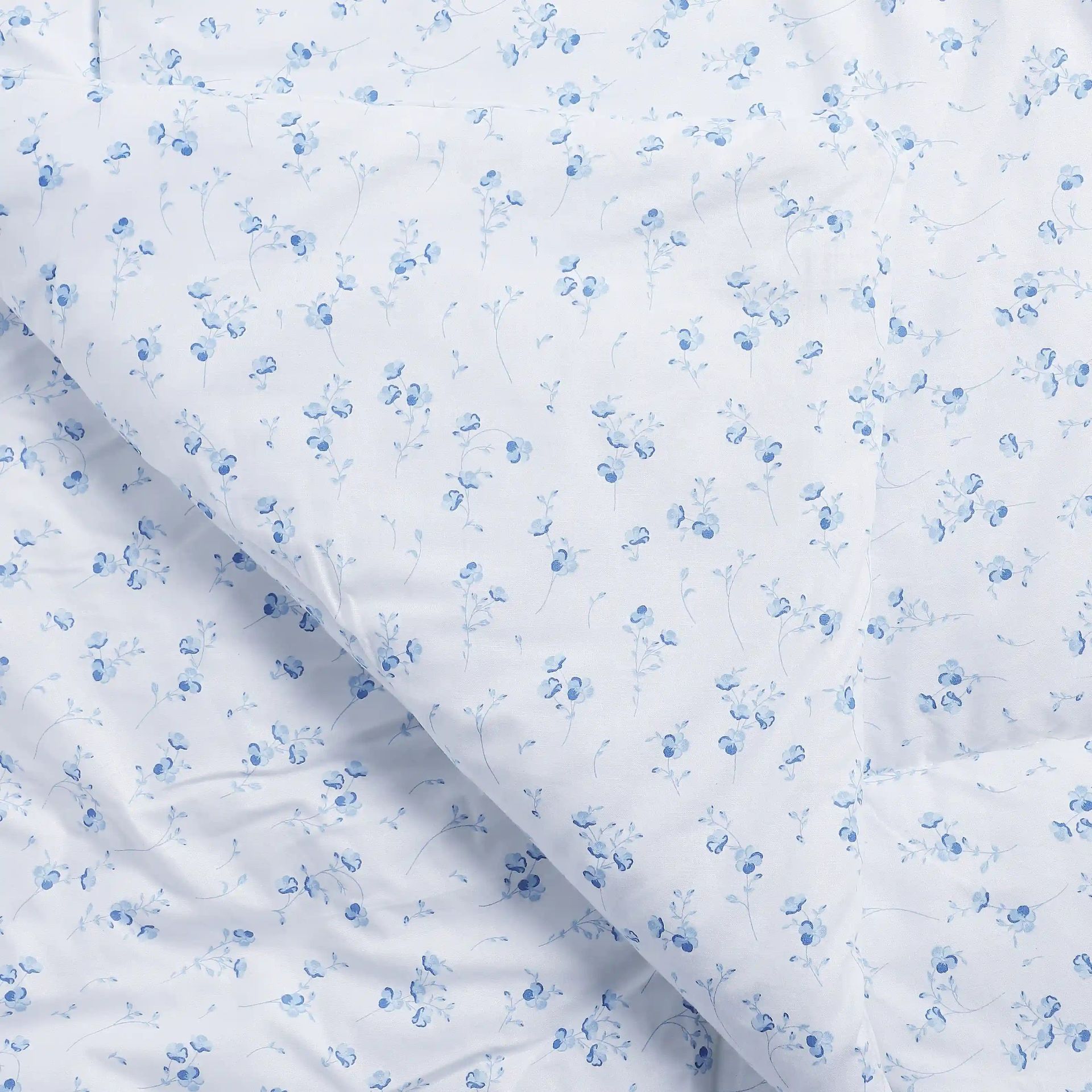 Floral 240 GSM 100% Cotton Ocean Blue Double Comforter | Bloomshire Classic