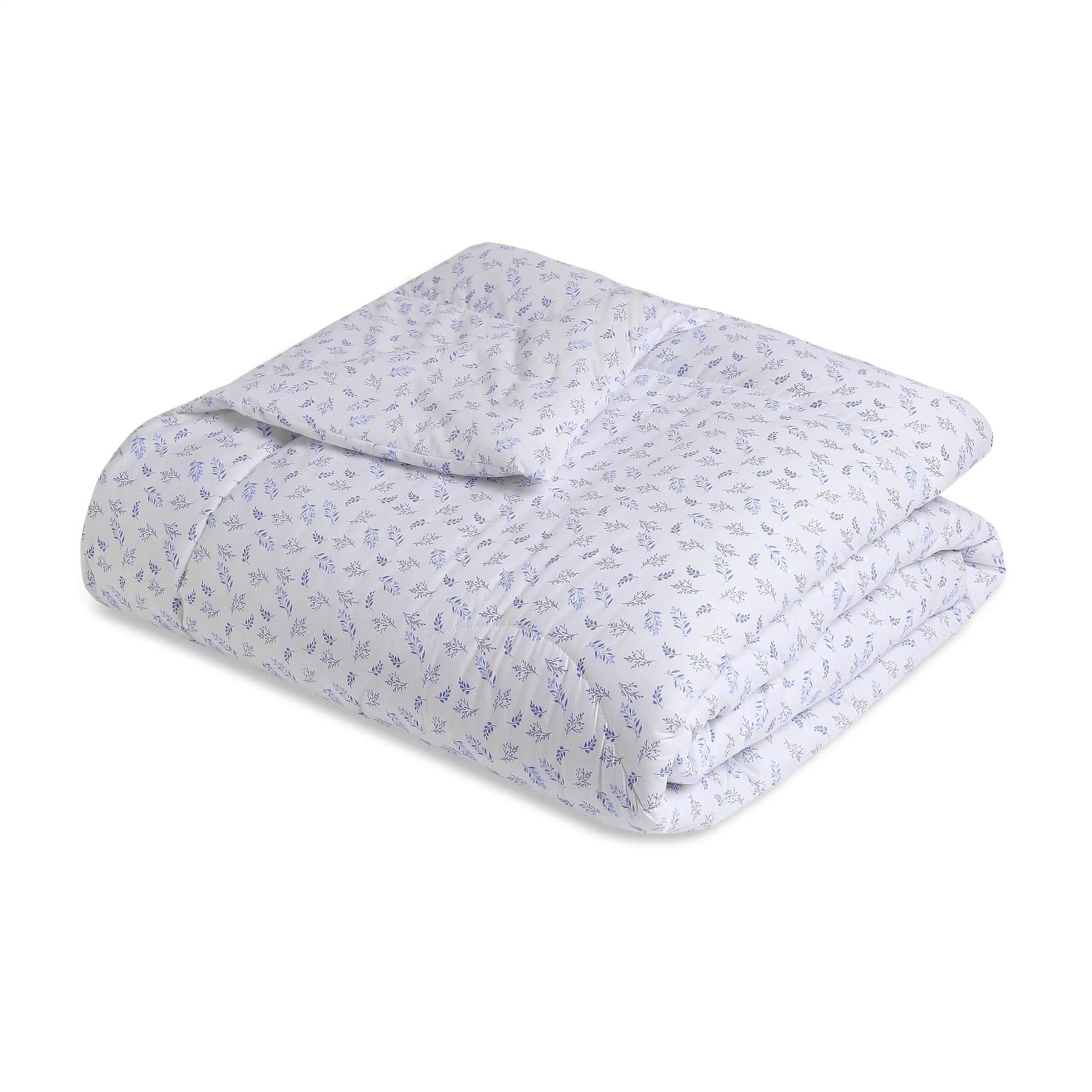 Floral 240 GSM 100% Cotton Purple Double Comforter | Bloomshire Classic