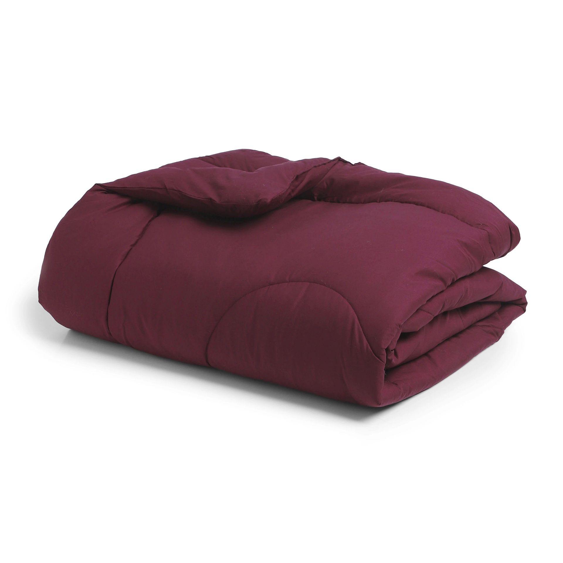 Solid Dyed 240 GSM Cotton Windsor Wine Double Comforter | Paleto