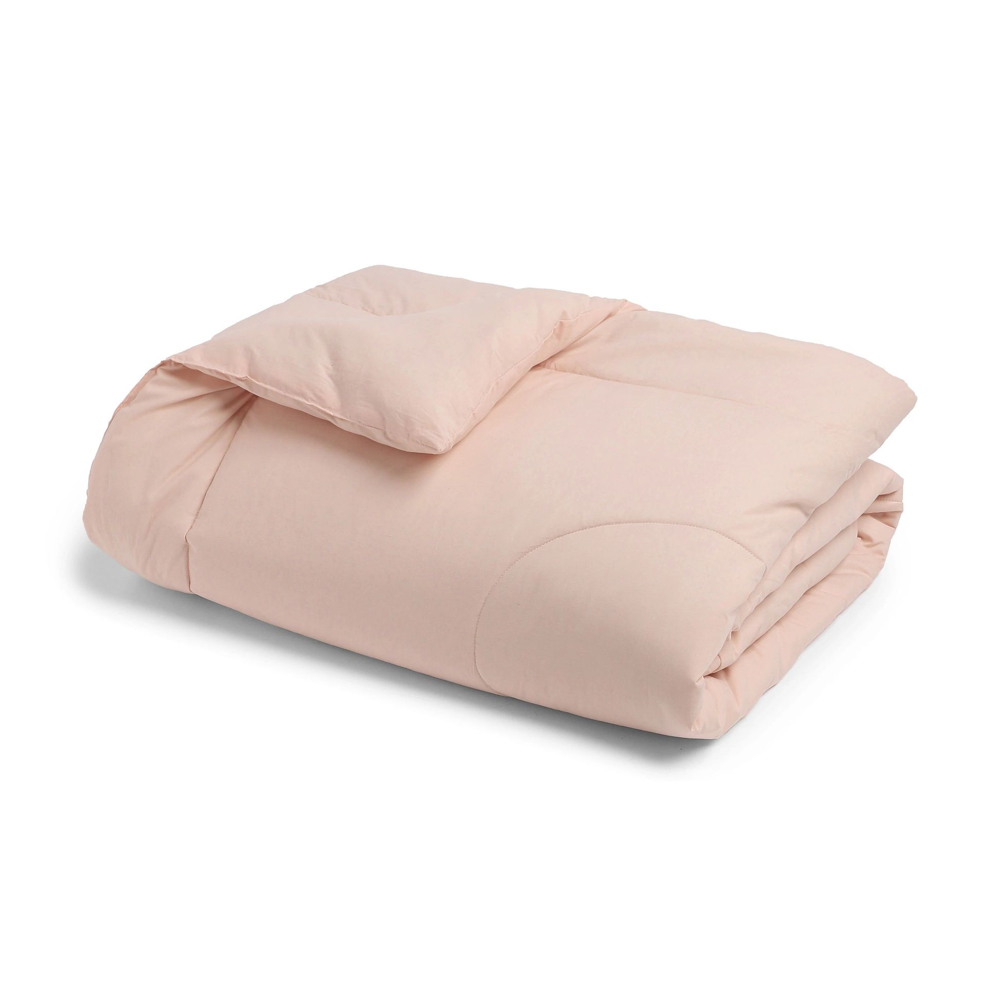 Solid Dyed 240 GSM Cotton Veiled Rose Double Comforter | Paleto