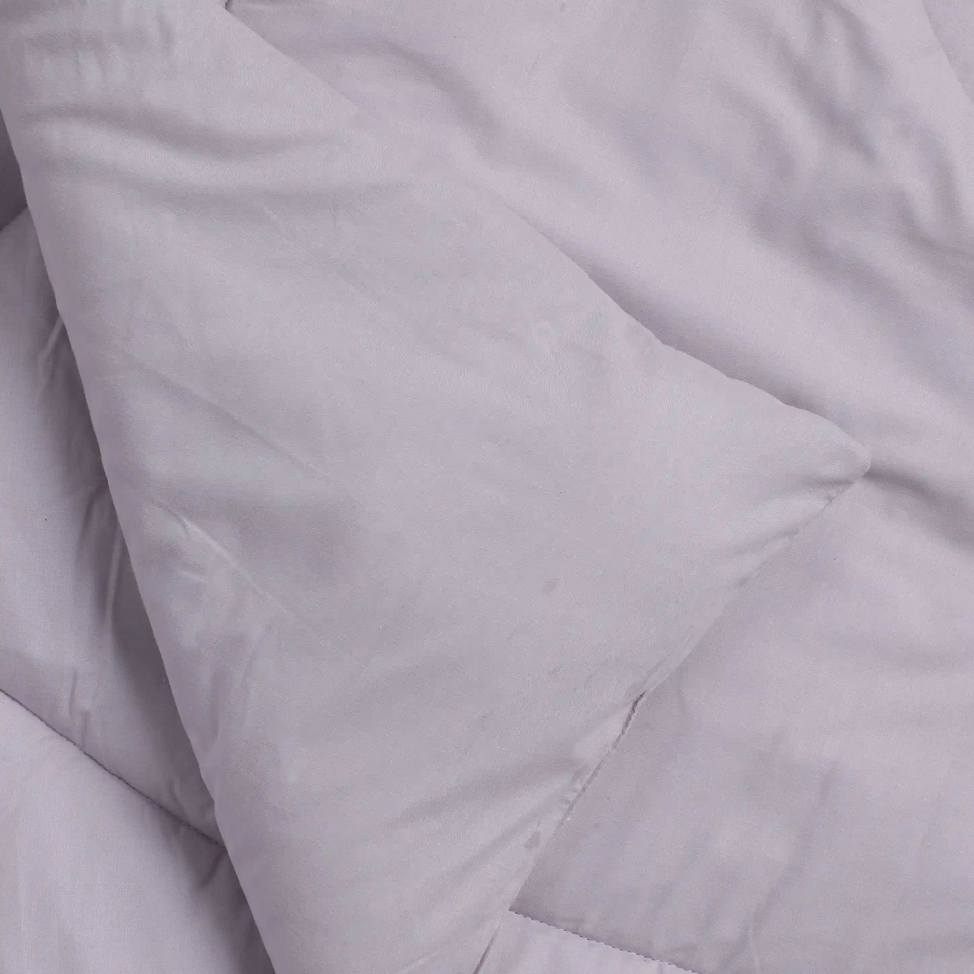 Solid Dyed 240 GSM Cotton Grey Lavender Double Comforter | Paleto