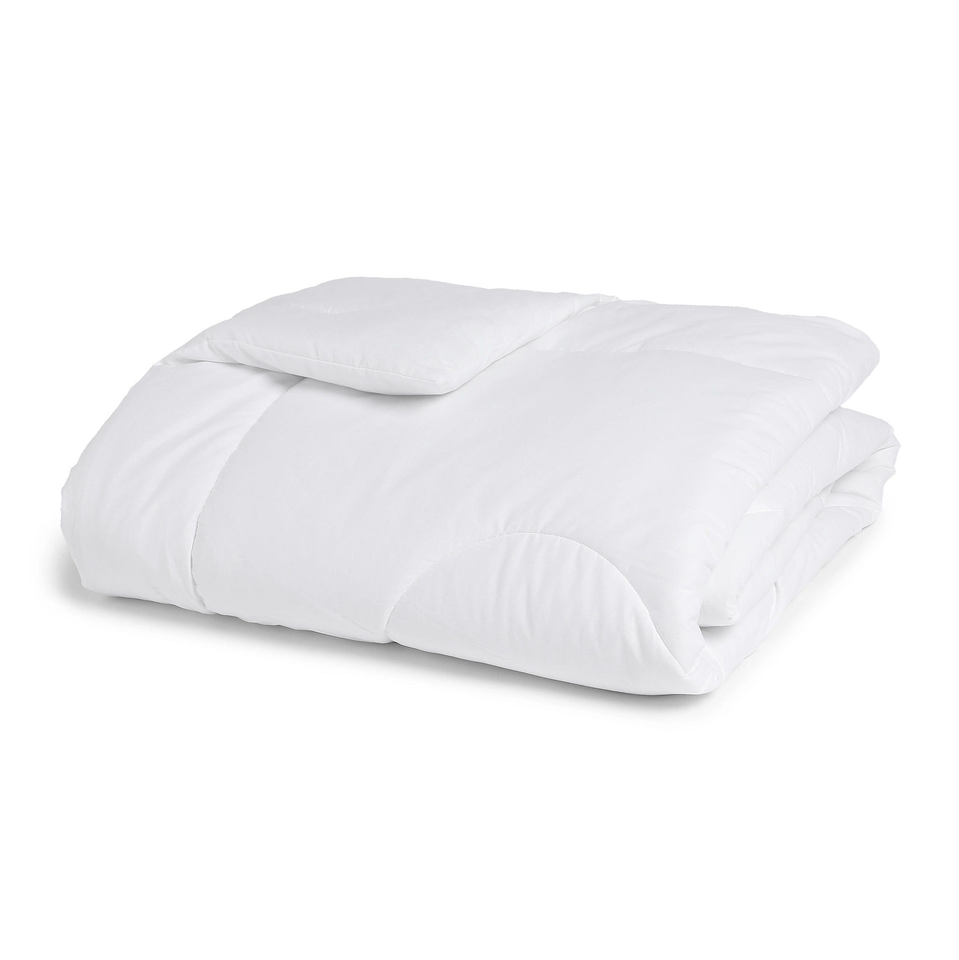 Solid Dyed 240 GSM Cotton White Double Comforter | Paleto