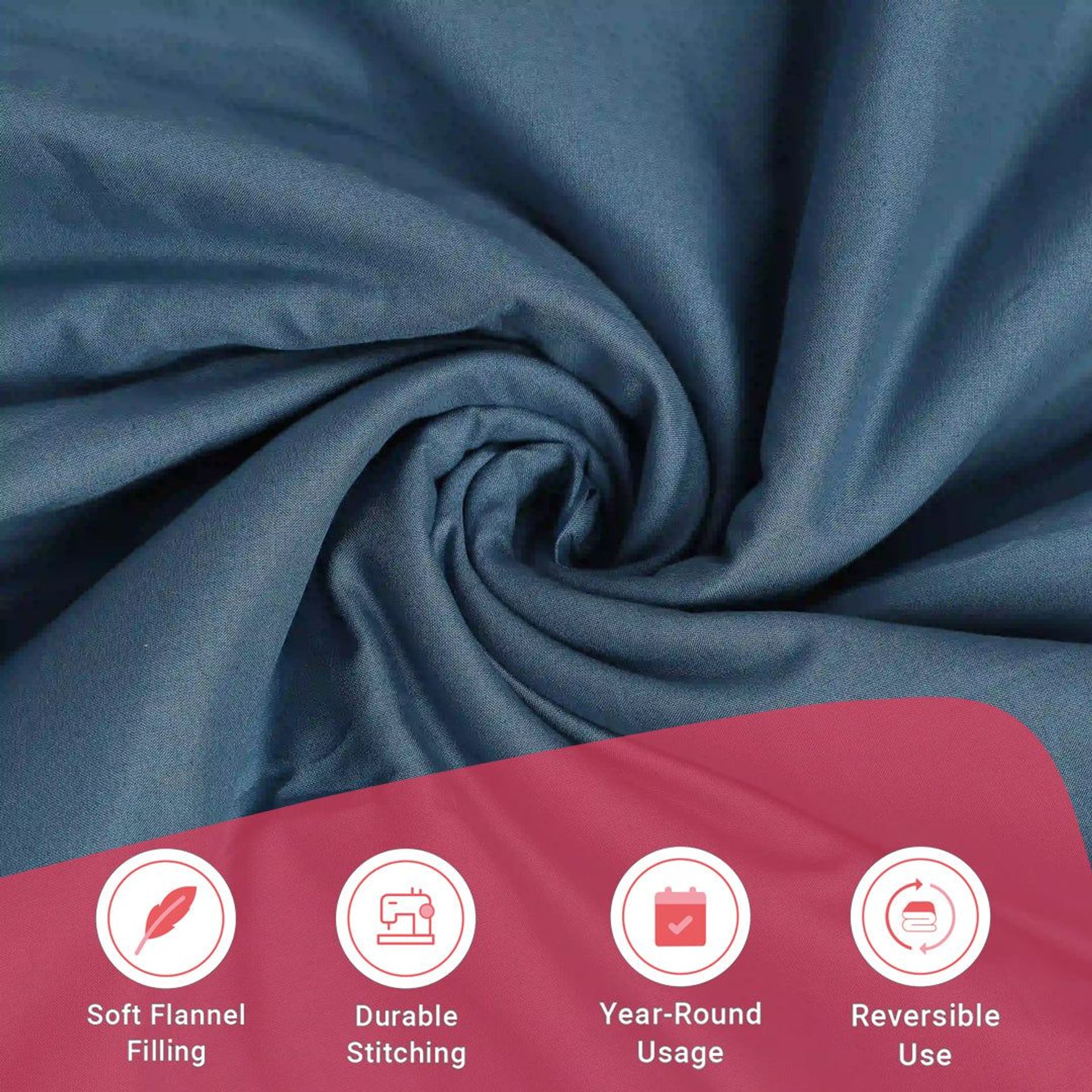 Solid Dyed 144 GSM 100% Cotton Mineral Single Dohar | Paleto