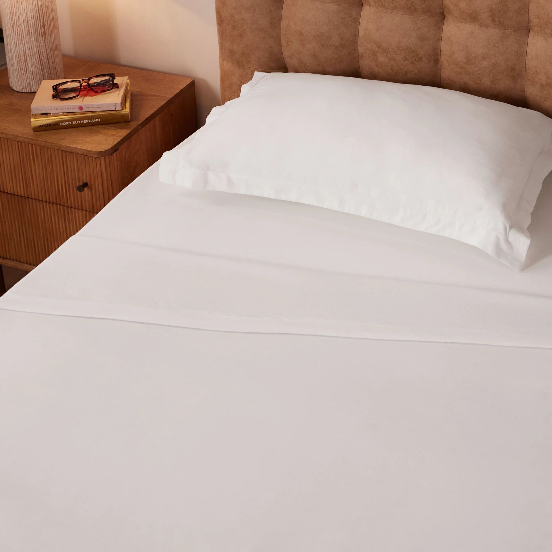 Solid Dyed 144 GSM 100% Cotton White Single Dohar | Paleto
