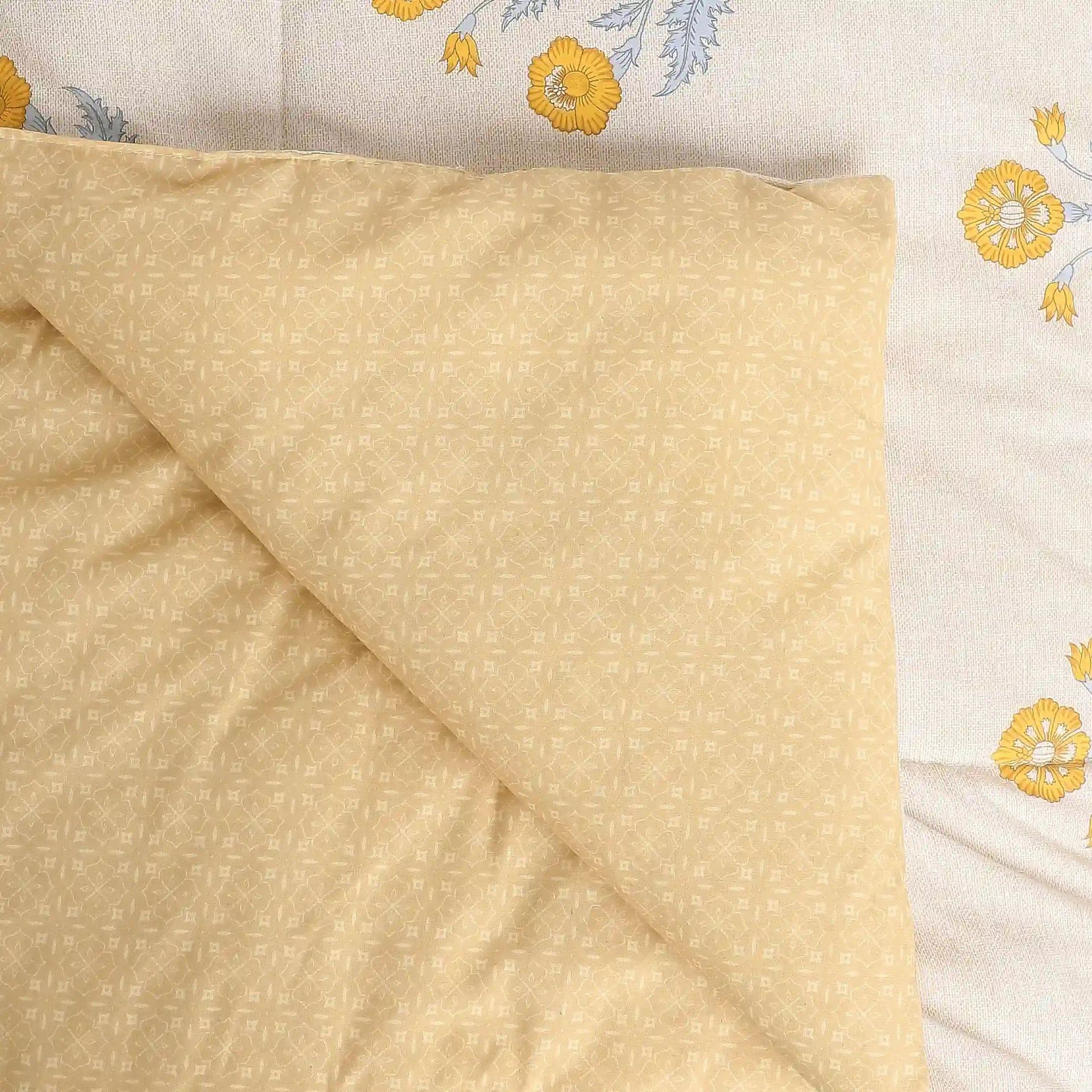 Indian Heritage GSM 100% Cotton Ochre Double Comforter | Chippa Lane