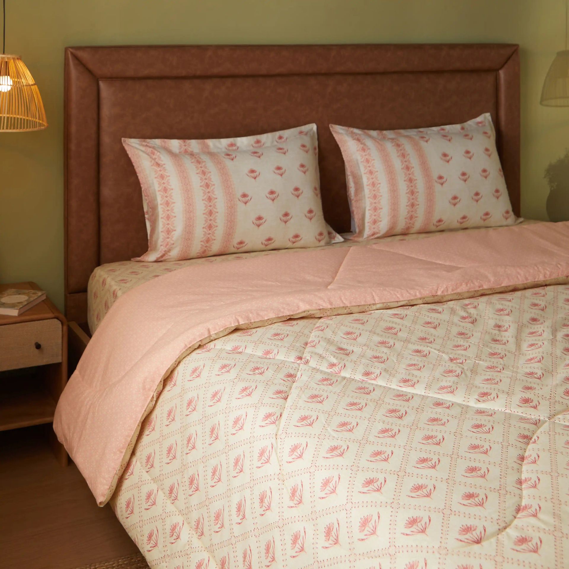 Indian Heritage GSM 100% Cotton Red Double Comforter | Chippa Lane