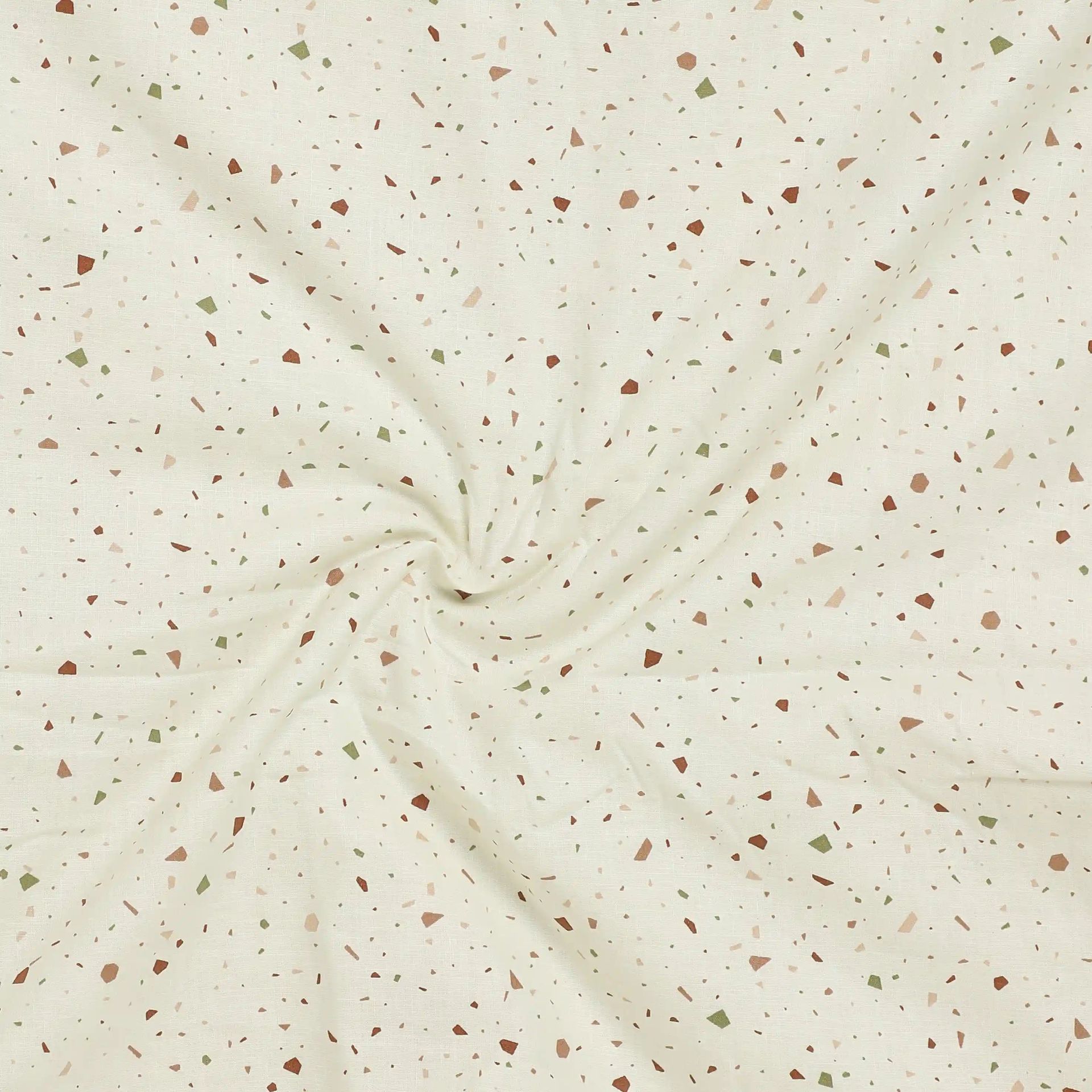 Floral Geometric 144 TC 100% Cotton Cream Bloom Double Dohar | Mishella
