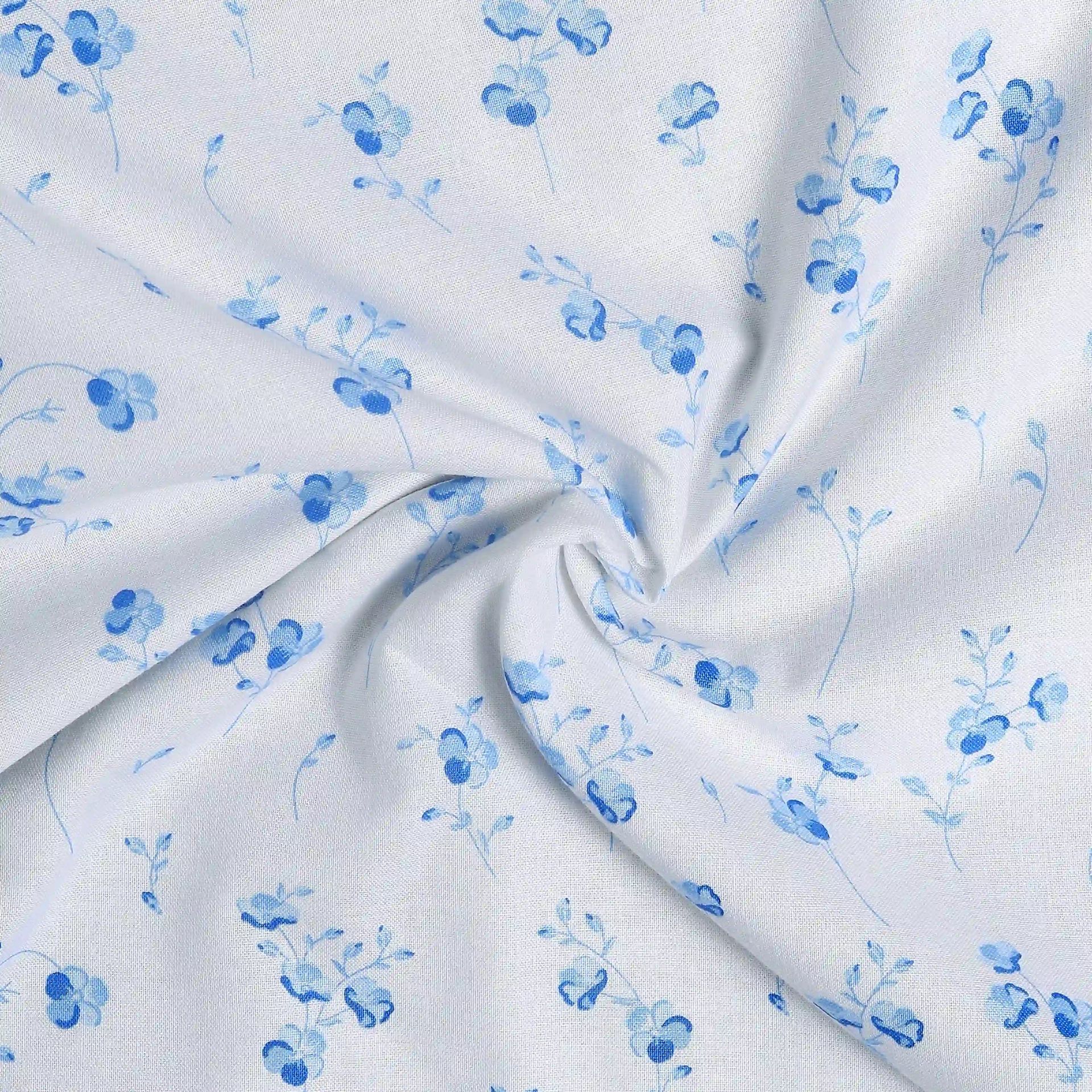 Geometric 144 TC 100% Cotton Blue Single Dohar | Bloomshire Classic